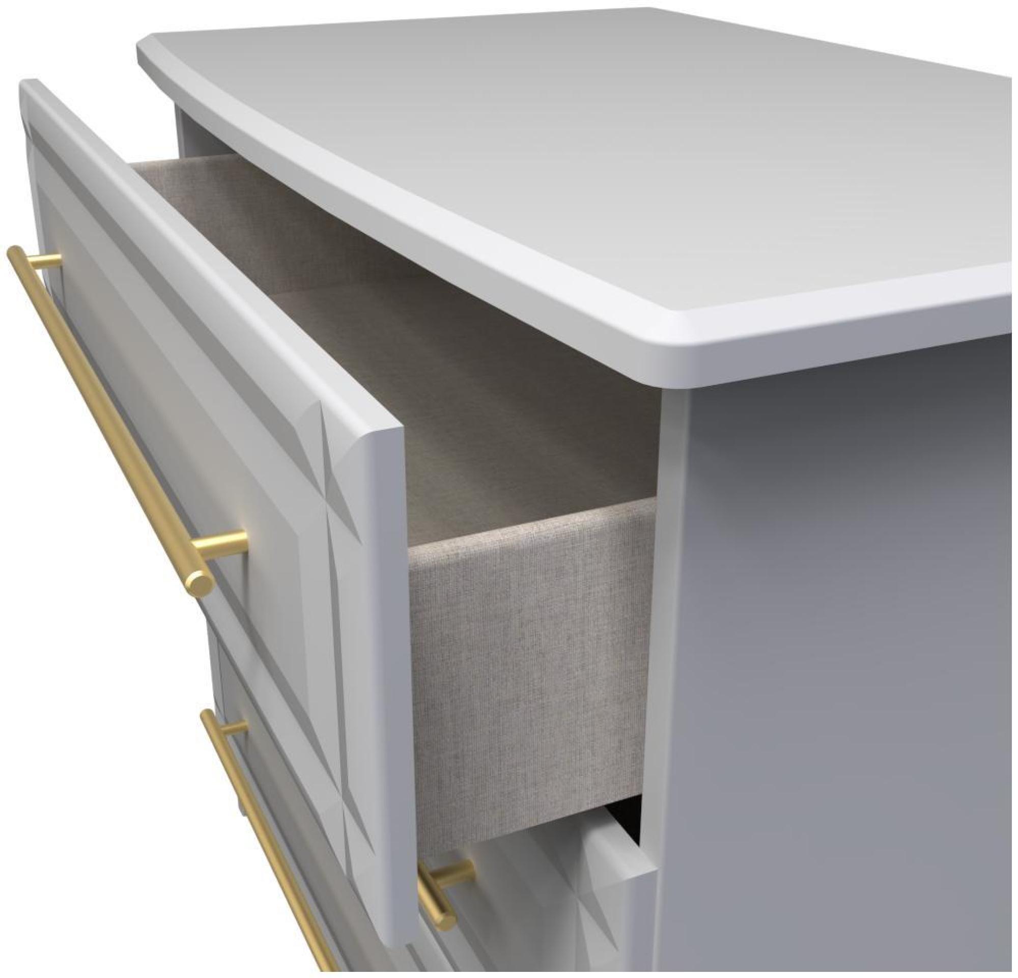 Product photograph of Faye Grey 3 Drawer Small Chest from Choice Furniture Superstore.