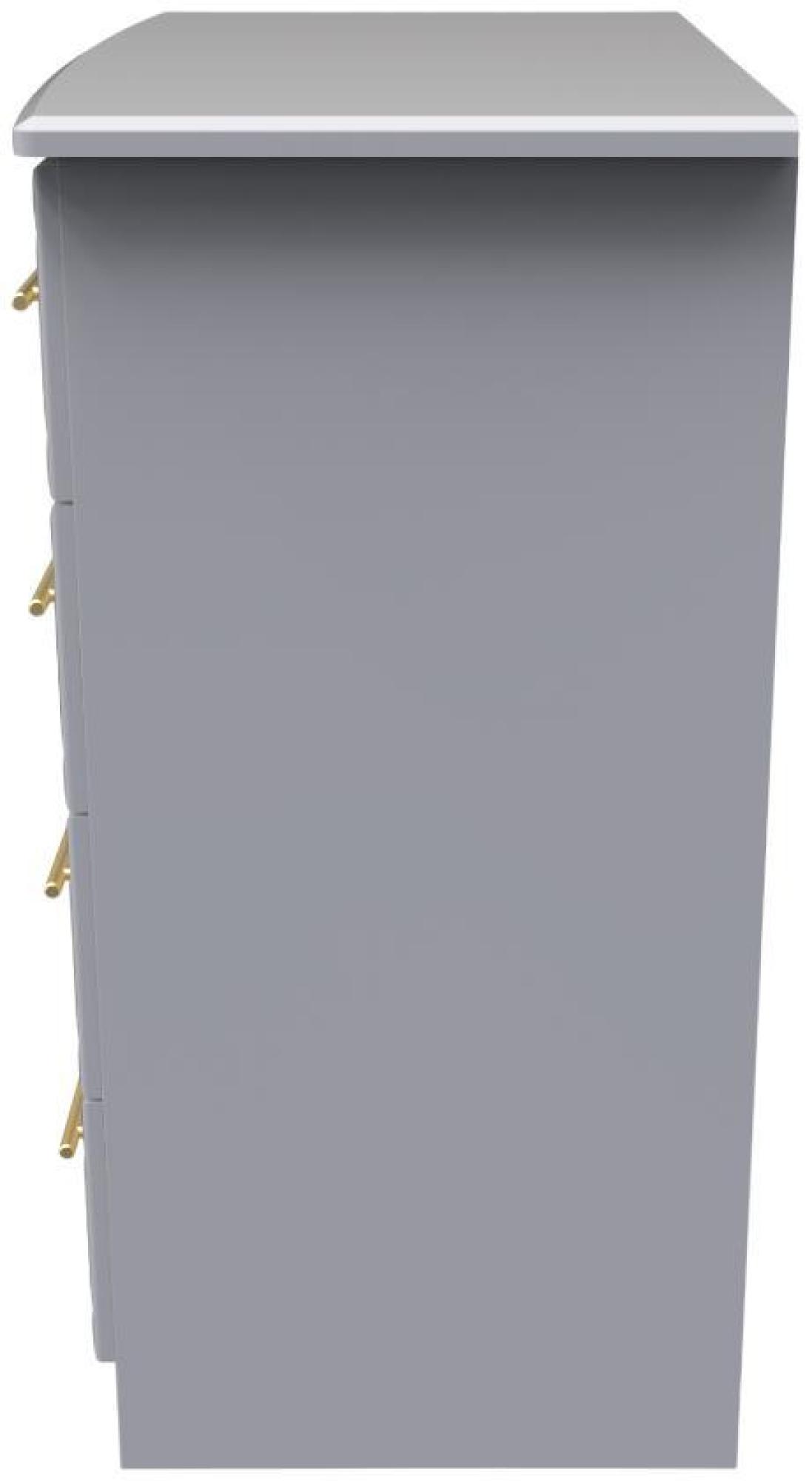 Product photograph of Faye Grey 4 Drawer Chest from Choice Furniture Superstore.