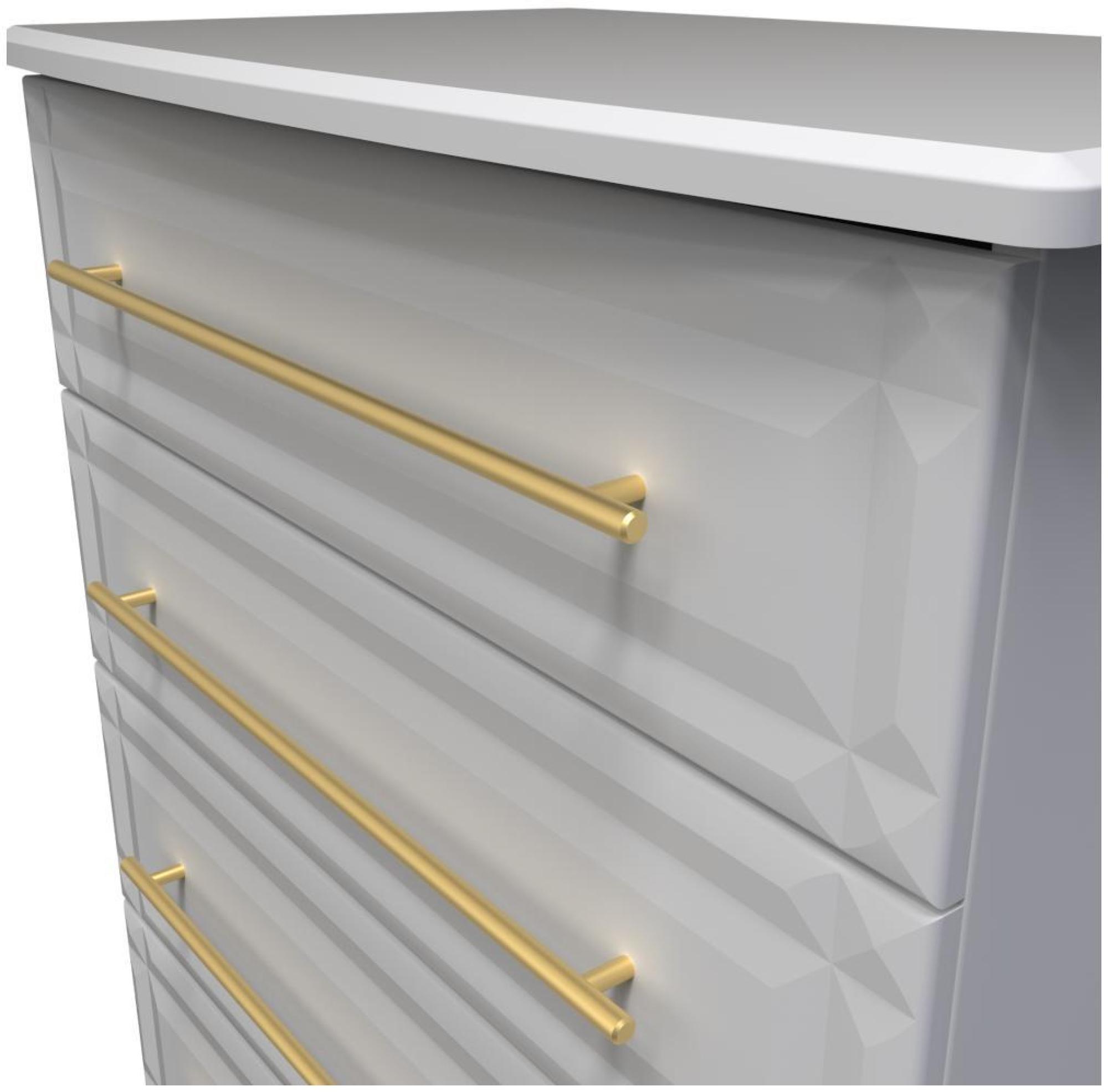 Product photograph of Faye Grey 4 Drawer Chest from Choice Furniture Superstore.
