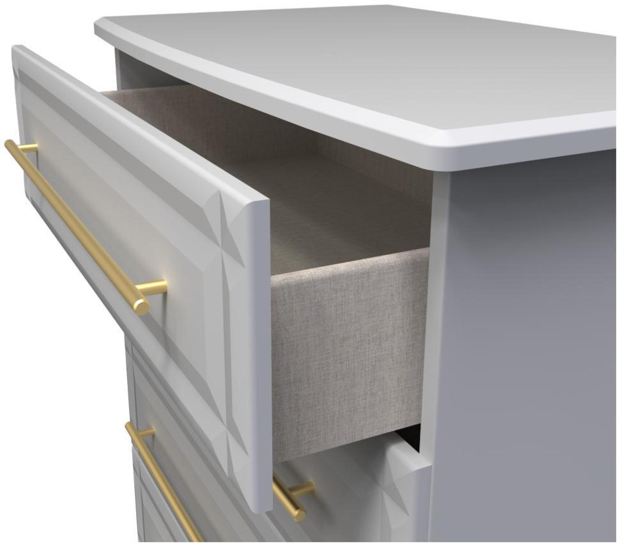 Product photograph of Faye Grey 4 Drawer Chest from Choice Furniture Superstore.