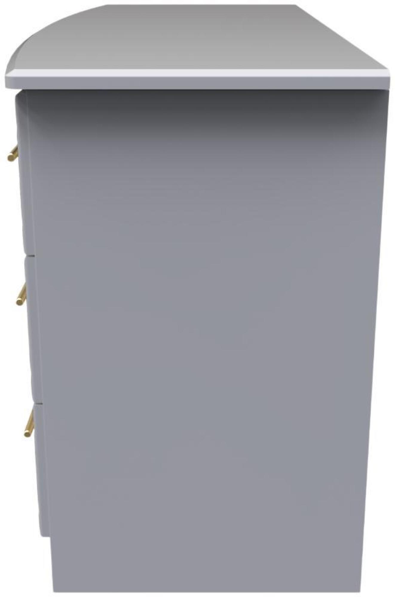 Product photograph of Faye Grey 6 Drawer Midi Dresser from Choice Furniture Superstore.