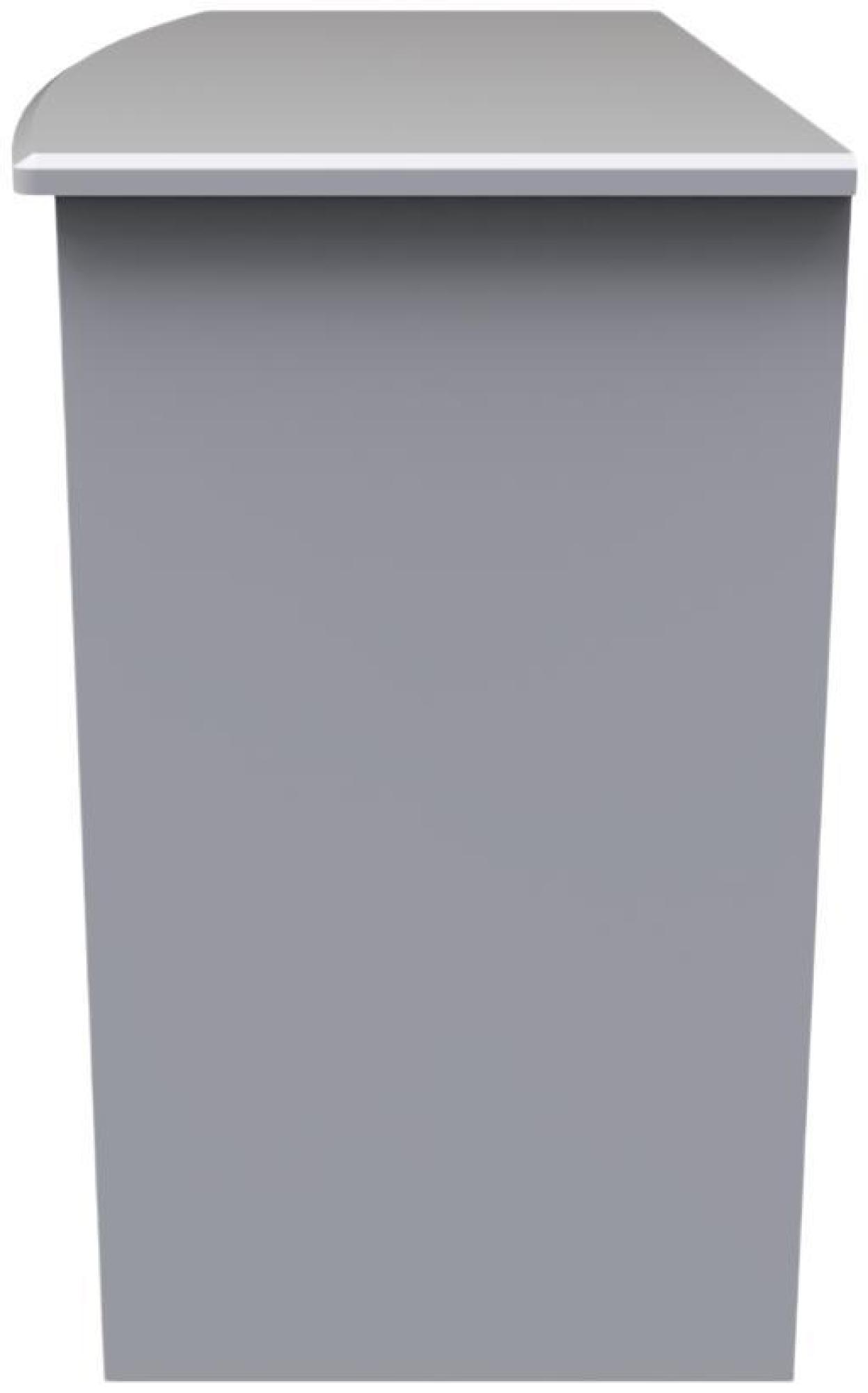 Product photograph of Faye Grey 3 Drawer Desk from Choice Furniture Superstore.