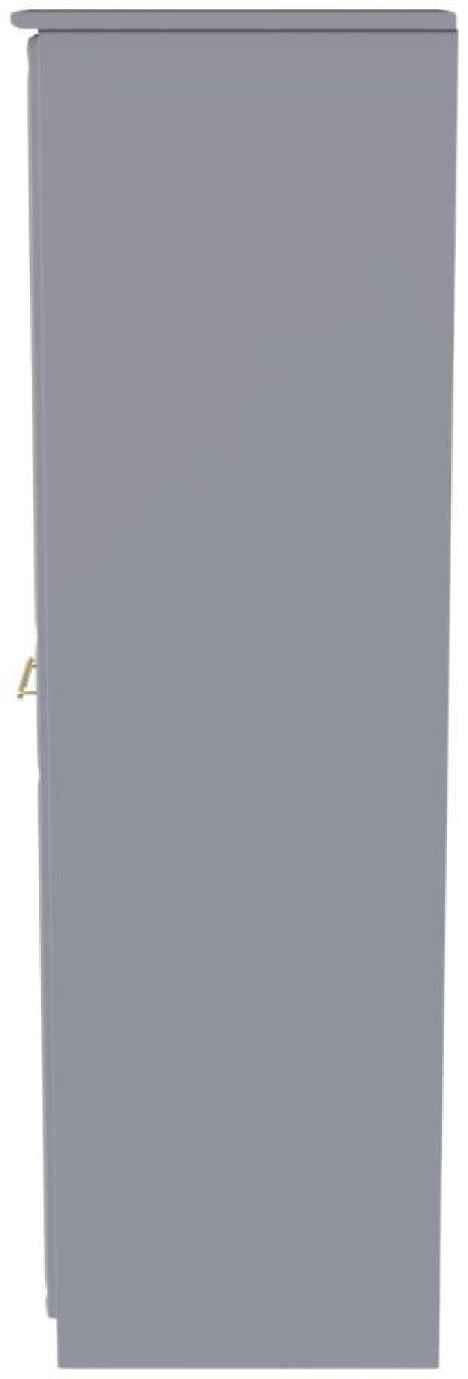 Product photograph of Faye Grey 1 Door Single Wardrobe from Choice Furniture Superstore.