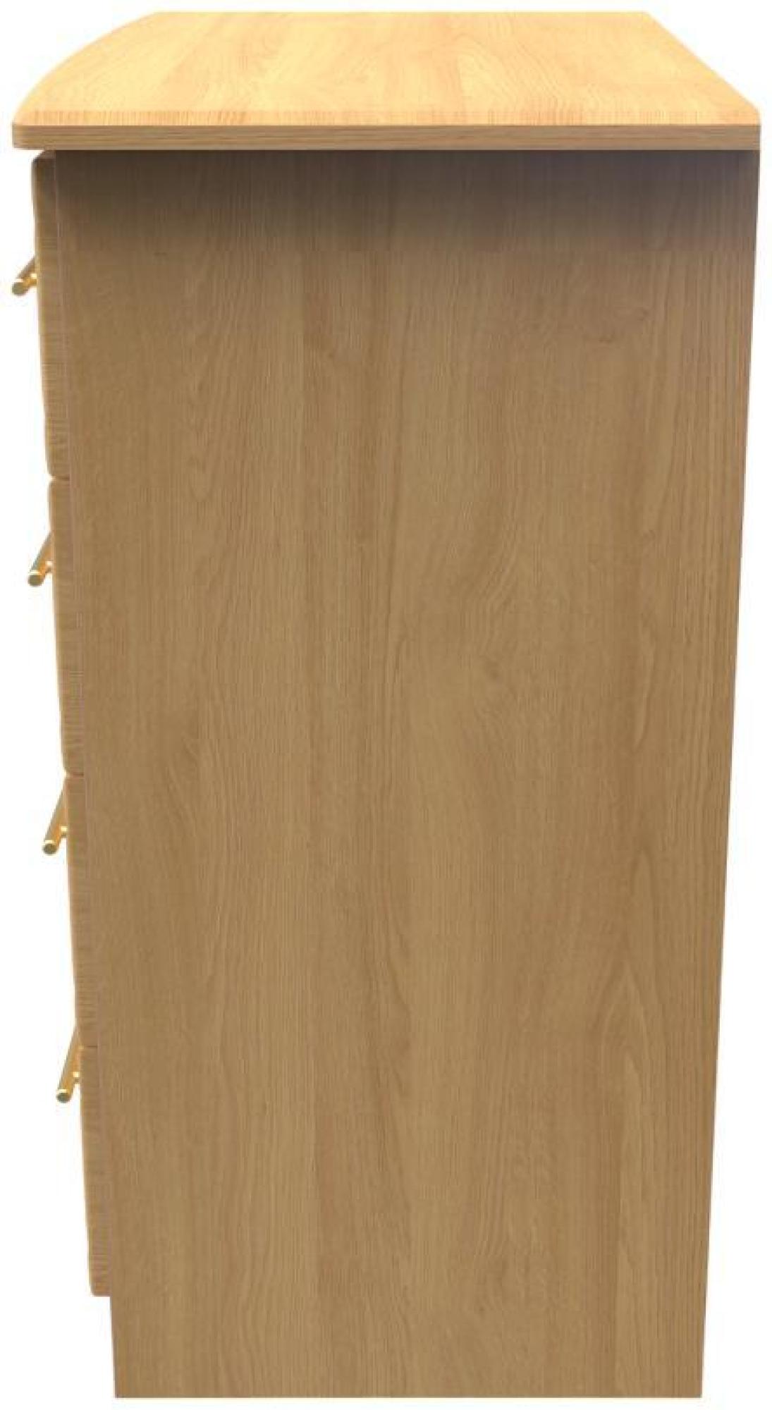 Product photograph of Faye Oak Effect 4 Drawer Chest from Choice Furniture Superstore.