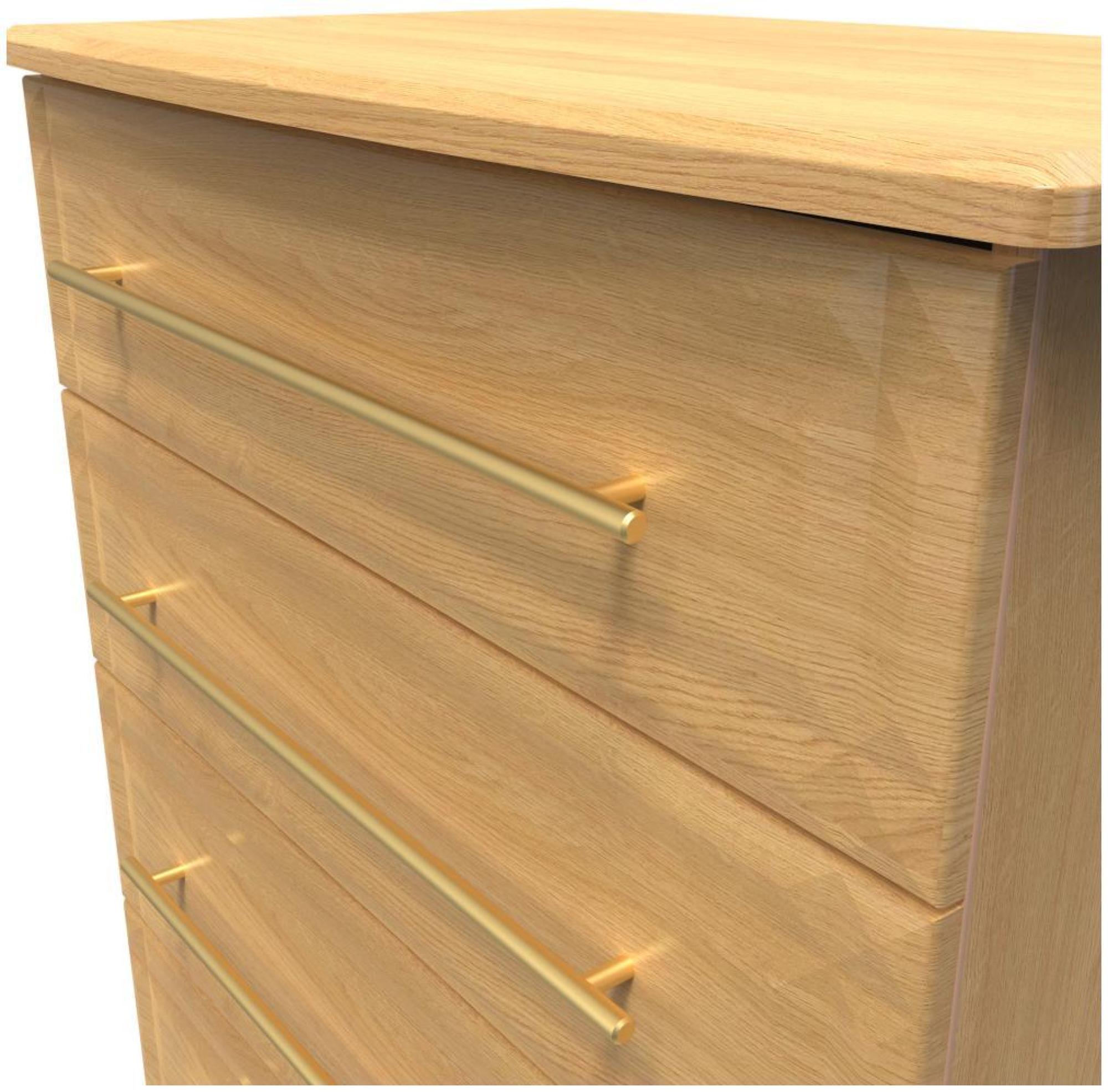 Product photograph of Faye Oak Effect 4 Drawer Chest from Choice Furniture Superstore.