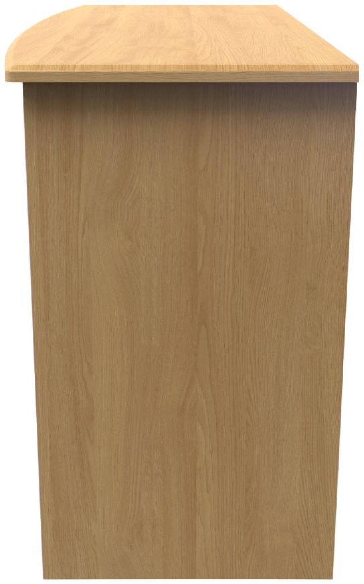 Product photograph of Faye Oak Effect 3 Drawer Desk from Choice Furniture Superstore.