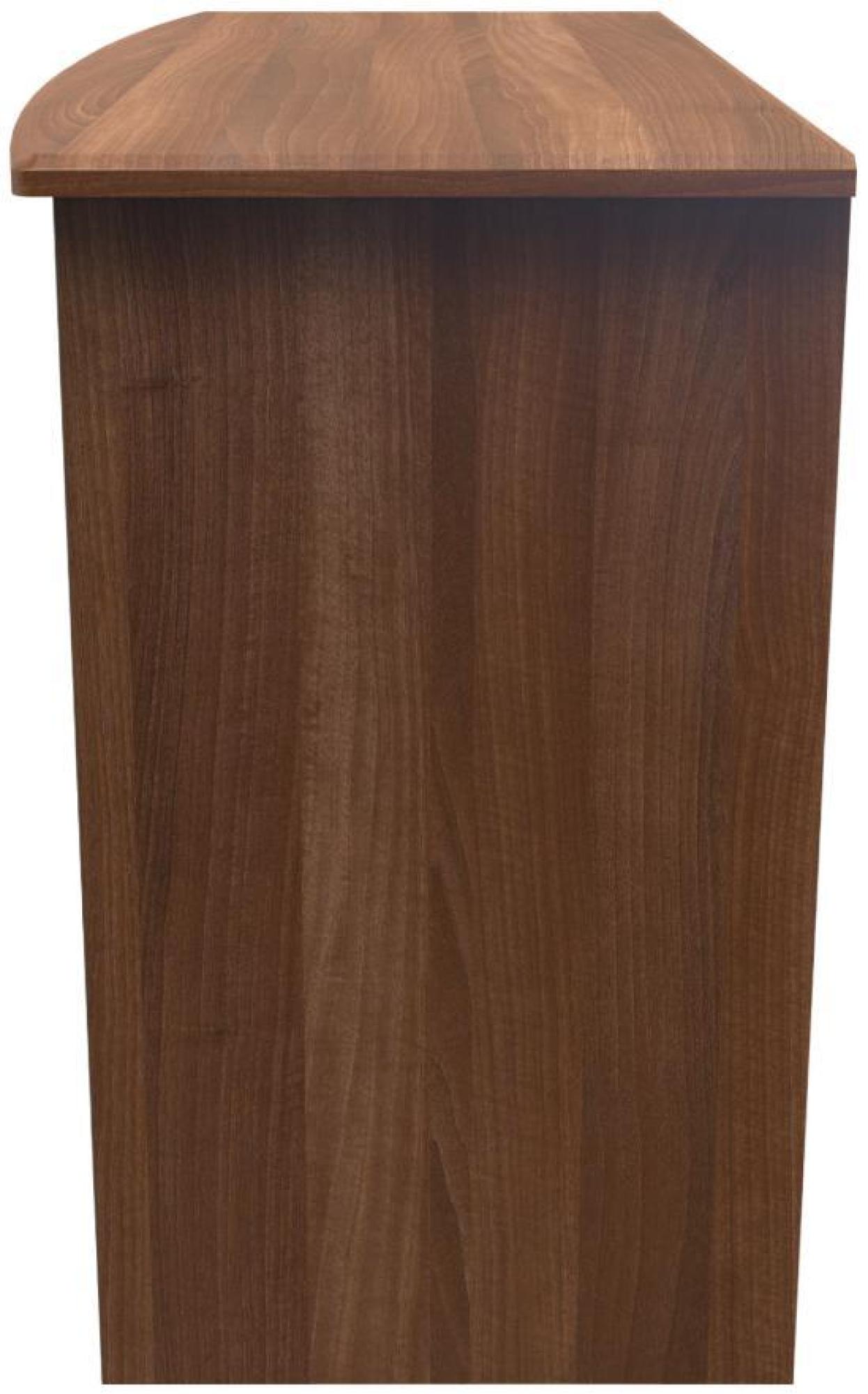 Product photograph of Faye Walnut Effect 3 Drawer Desk from Choice Furniture Superstore.