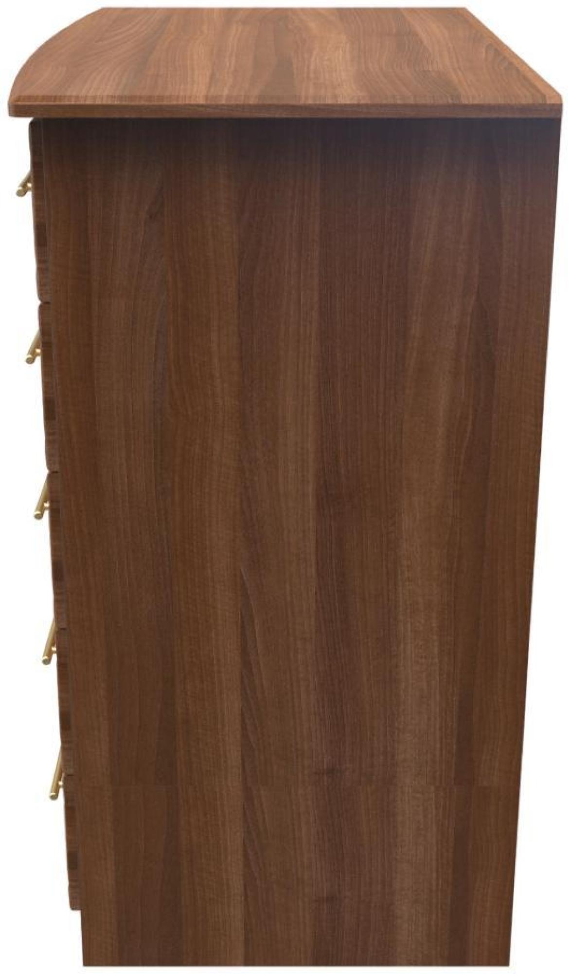 Product photograph of Faye Walnut Effect 1 Door Midi Wardrobe from Choice Furniture Superstore.