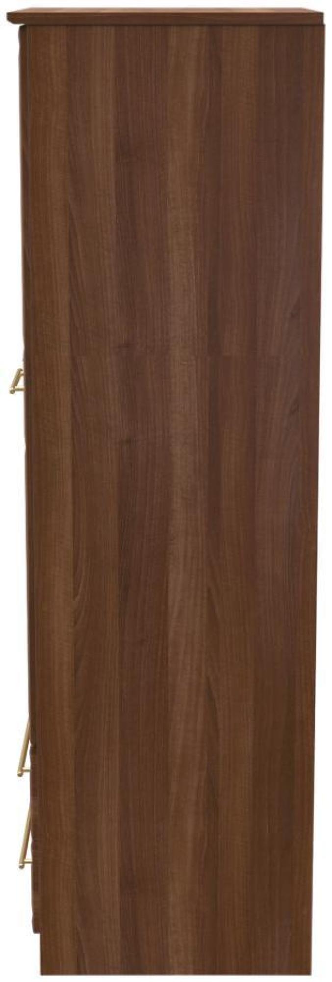 Product photograph of Faye Walnut Effect 2 Door 2 Drawer Double Wardrobe from Choice Furniture Superstore.