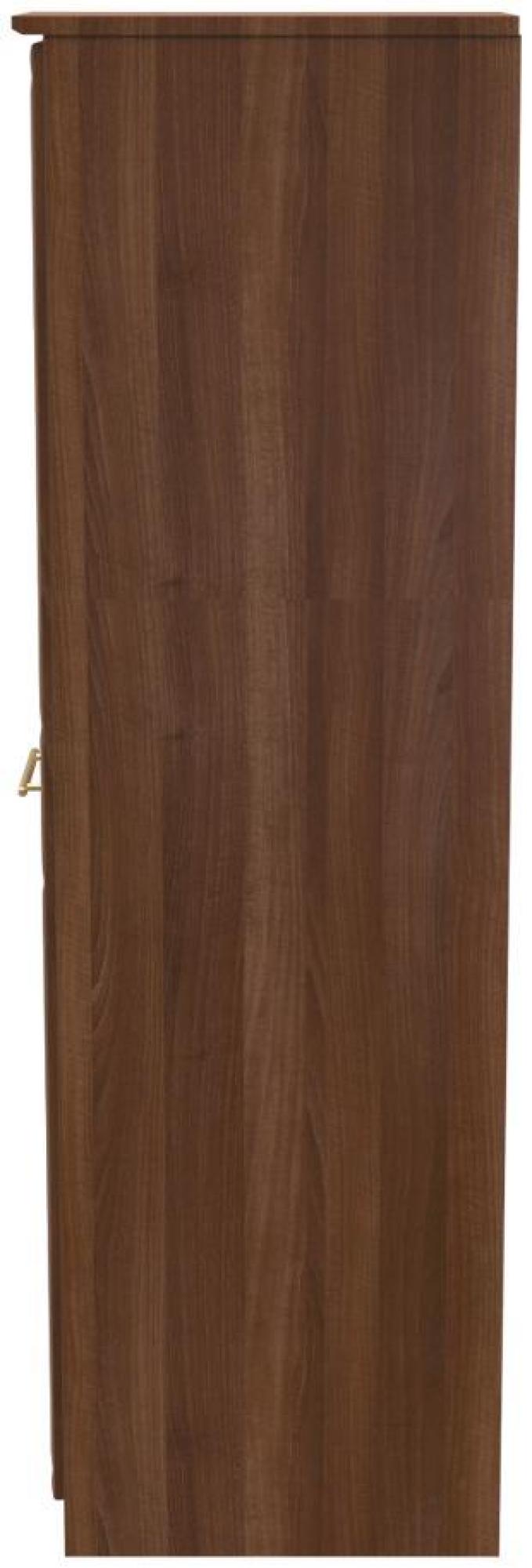 Product photograph of Faye Walnut Effect 1 Door Single Wardrobe from Choice Furniture Superstore.