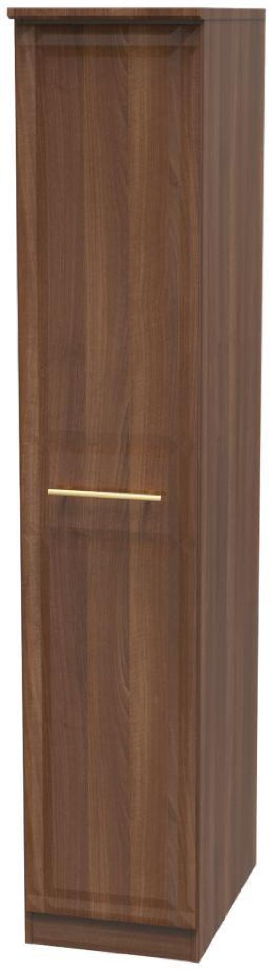 Product photograph of Faye Walnut Effect 1 Door Single Wardrobe from Choice Furniture Superstore.