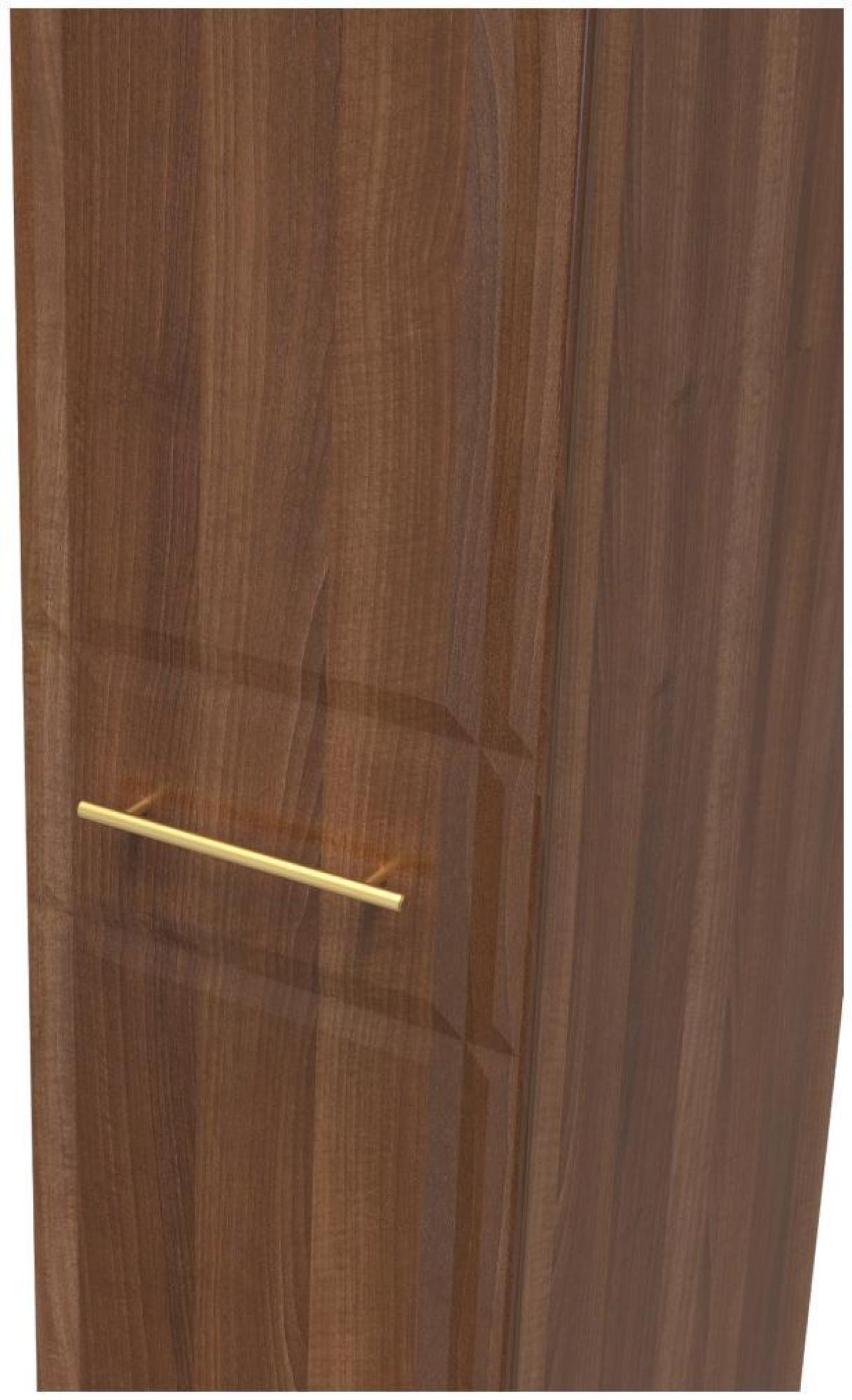 Product photograph of Faye Walnut Effect 1 Door Single Wardrobe from Choice Furniture Superstore.