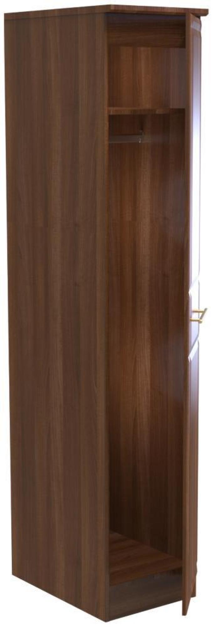 Product photograph of Faye Walnut Effect 1 Door Single Wardrobe from Choice Furniture Superstore.