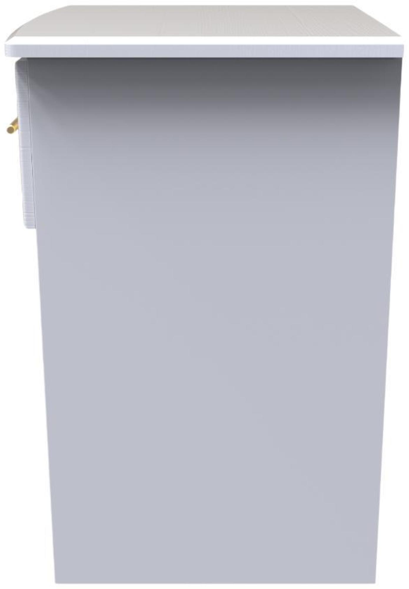 Product photograph of Faye White 1 Drawer Bedside Cabinet from Choice Furniture Superstore.