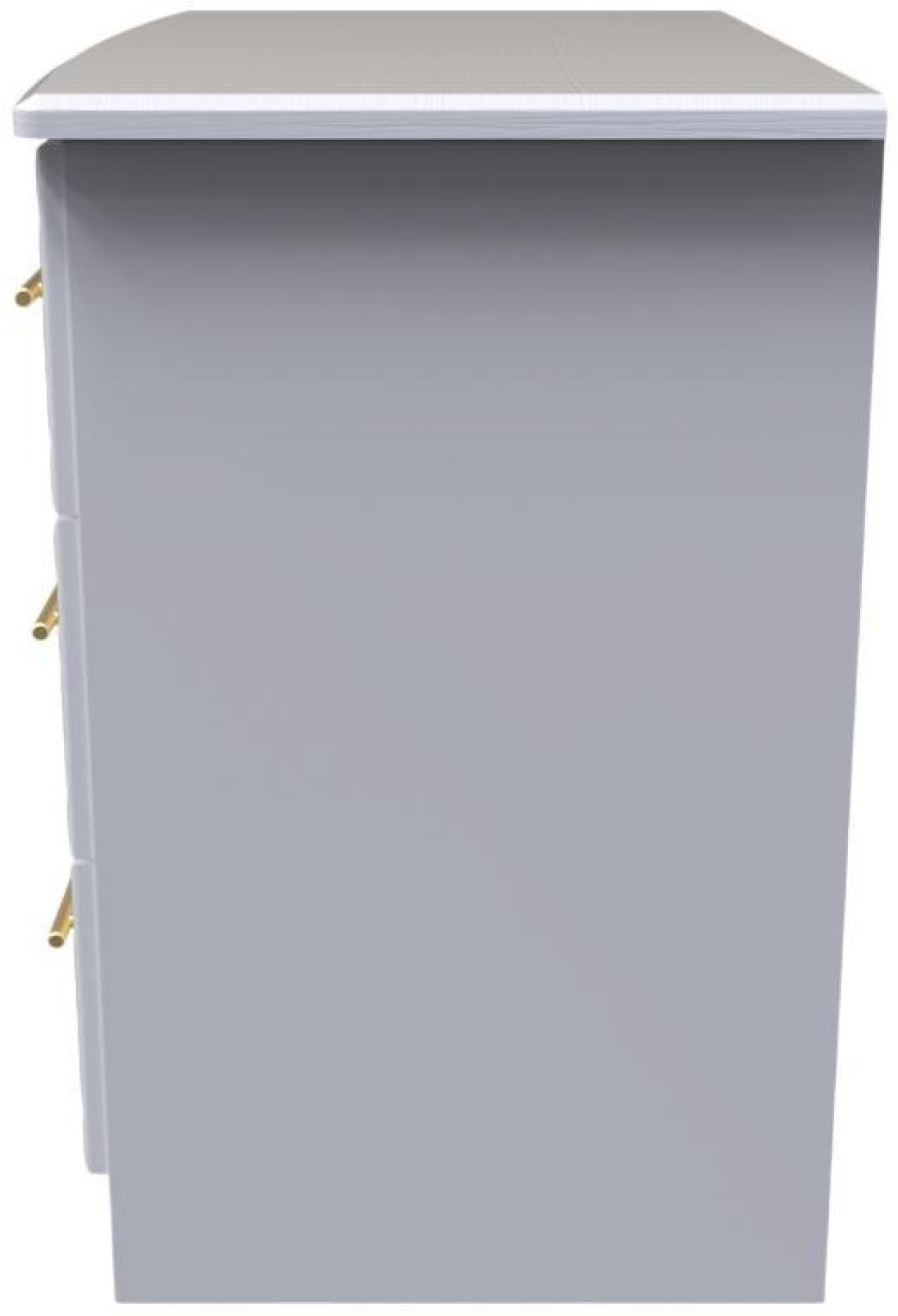 Product photograph of Faye White 3 Drawer Small Chest from Choice Furniture Superstore.
