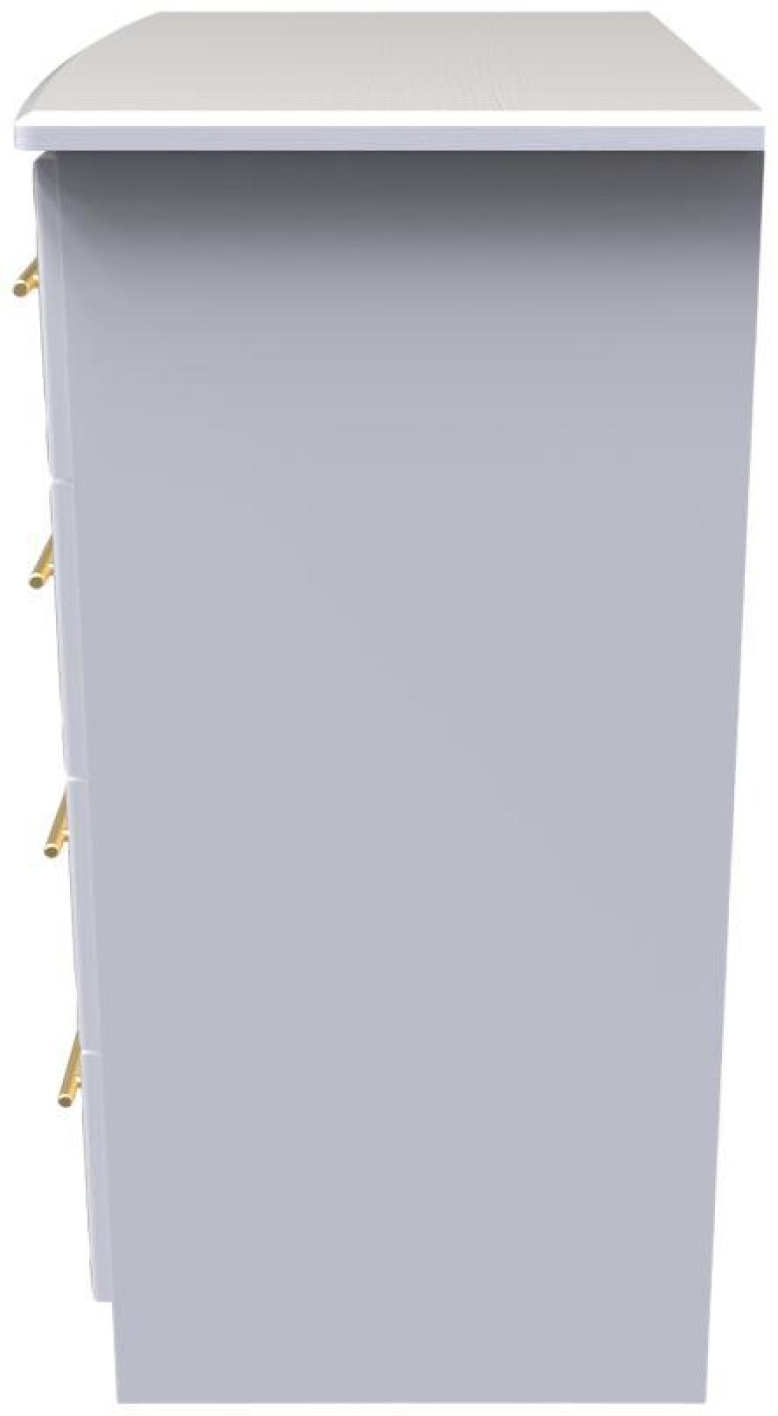 Product photograph of Faye White 4 Drawer Chest from Choice Furniture Superstore.