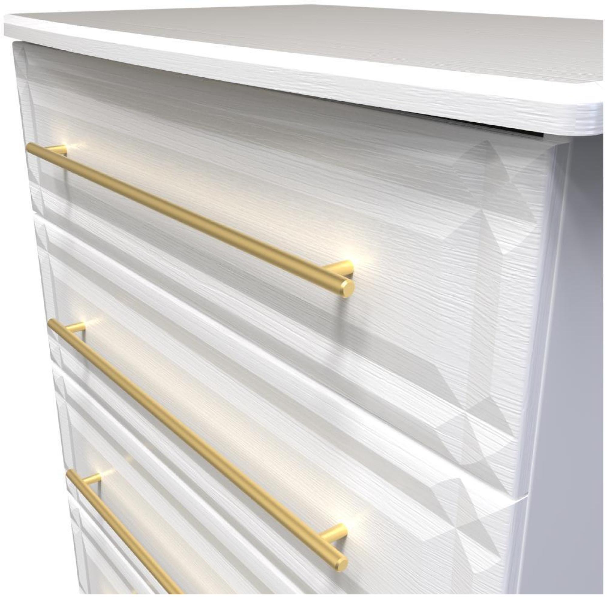 Product photograph of Faye White 4 Drawer Chest from Choice Furniture Superstore.