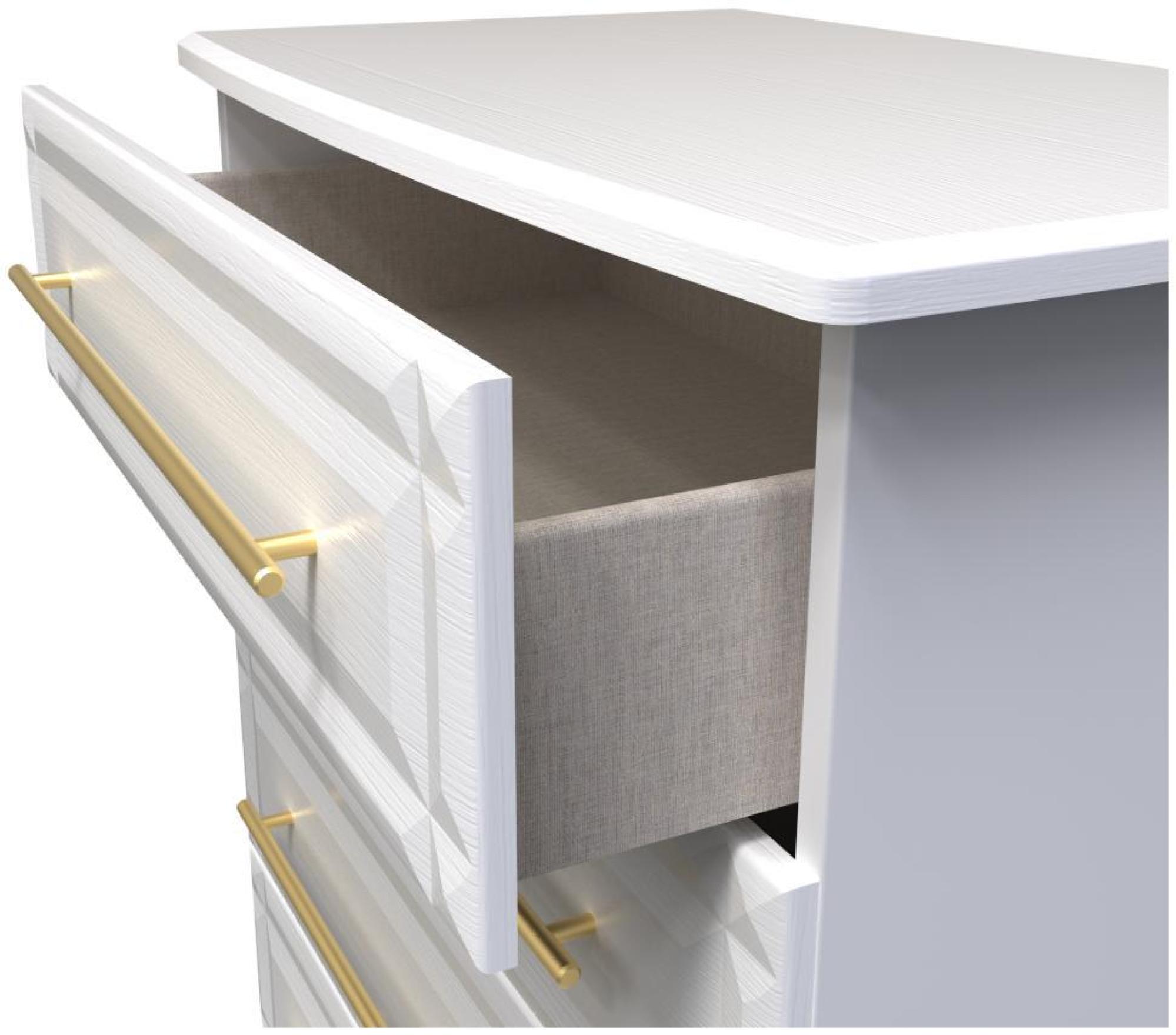 Product photograph of Faye White 4 Drawer Chest from Choice Furniture Superstore.