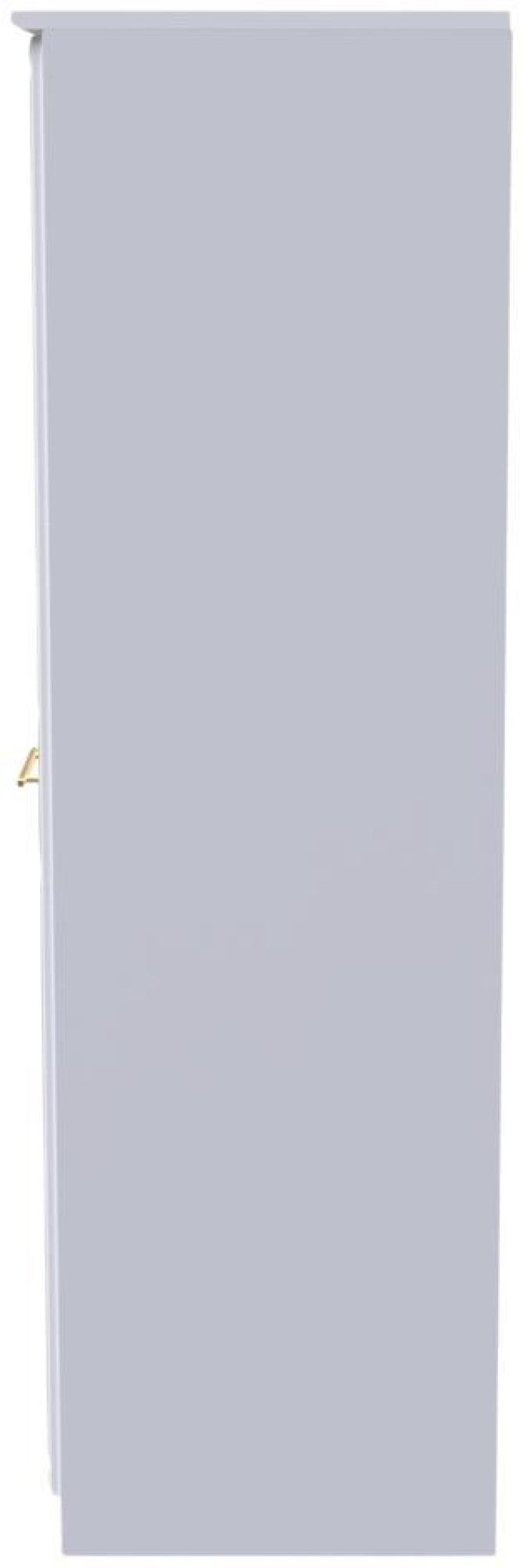 Product photograph of Faye White 3 Door Triple Wardrobe - Lhf 2 Drawers from Choice Furniture Superstore.