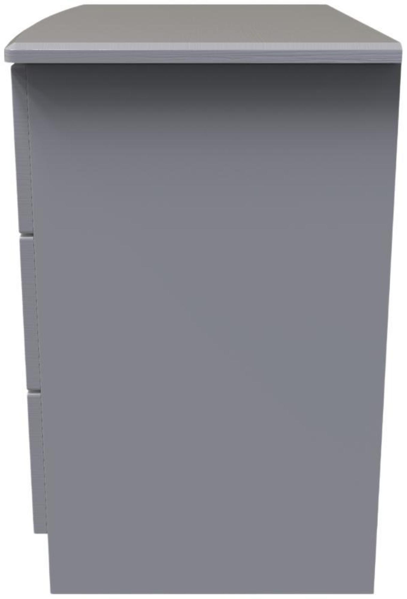 Product photograph of Flora Grey Ash 3 Drawer Small Chest from Choice Furniture Superstore.