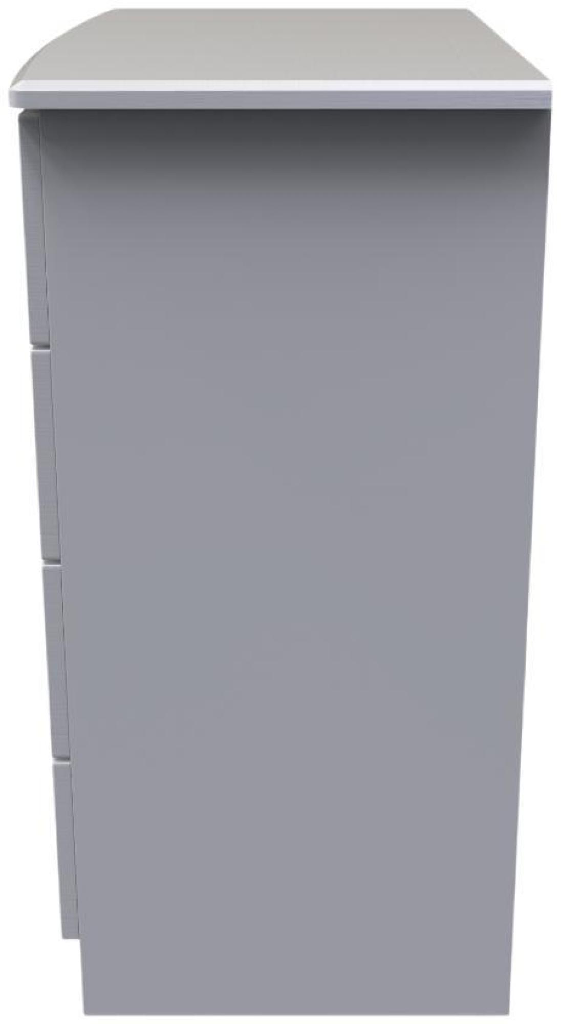 Product photograph of Flora Grey Ash 4 Drawer Chest from Choice Furniture Superstore.
