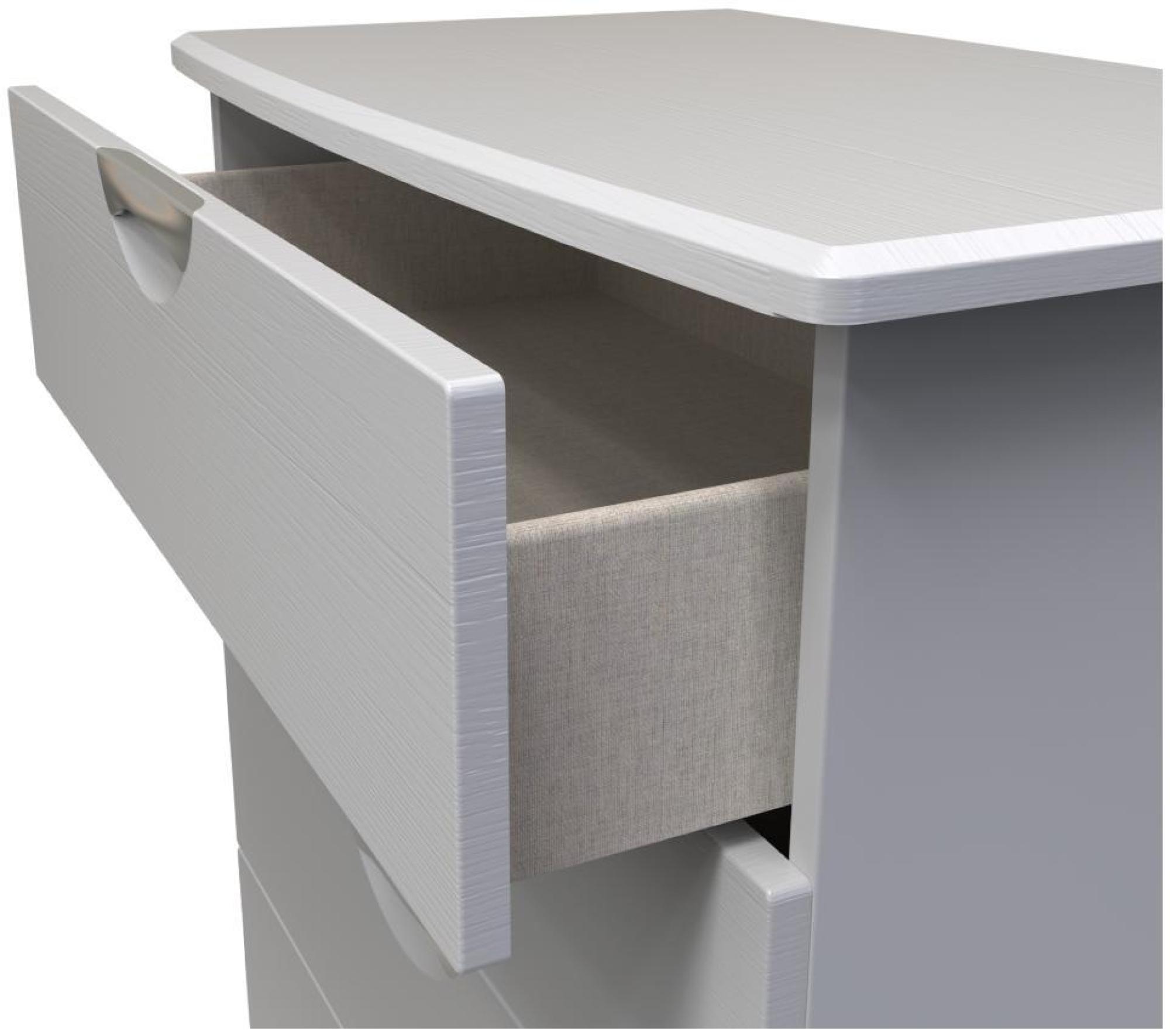 Product photograph of Flora Grey Ash 4 Drawer Chest from Choice Furniture Superstore.