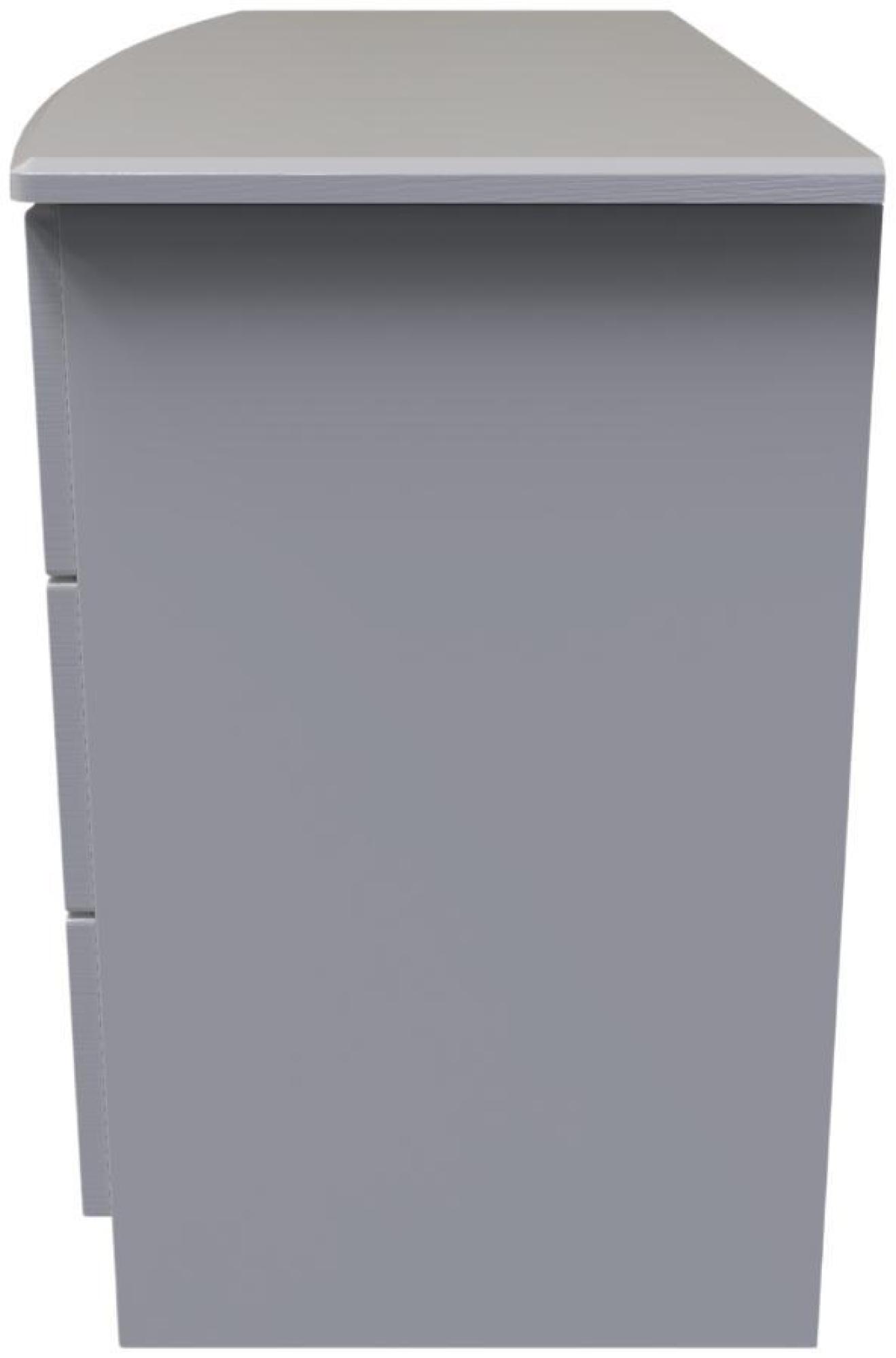Product photograph of Flora Grey Ash 6 Drawer Midi Dresser from Choice Furniture Superstore.