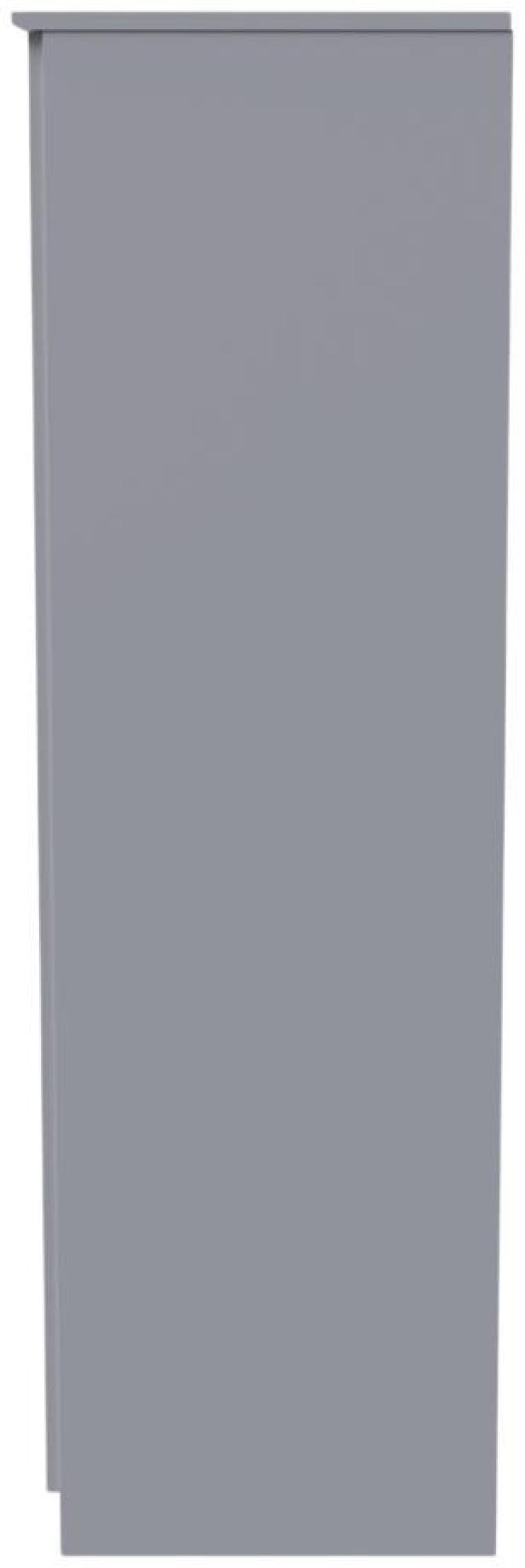 Product photograph of Flora Grey Ash 2 Door Plain Tall Wardrobe from Choice Furniture Superstore.