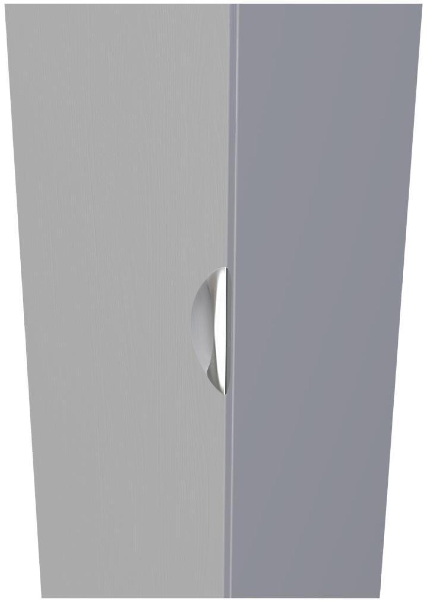 Product photograph of Flora Grey Ash 1 Door Single Wardrobe from Choice Furniture Superstore.