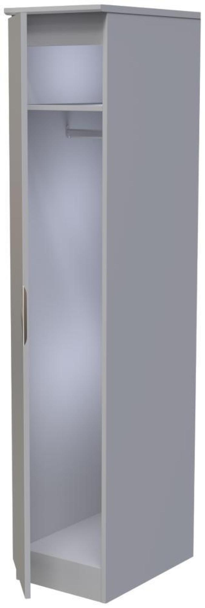 Product photograph of Flora Grey Ash 1 Door Single Wardrobe from Choice Furniture Superstore.