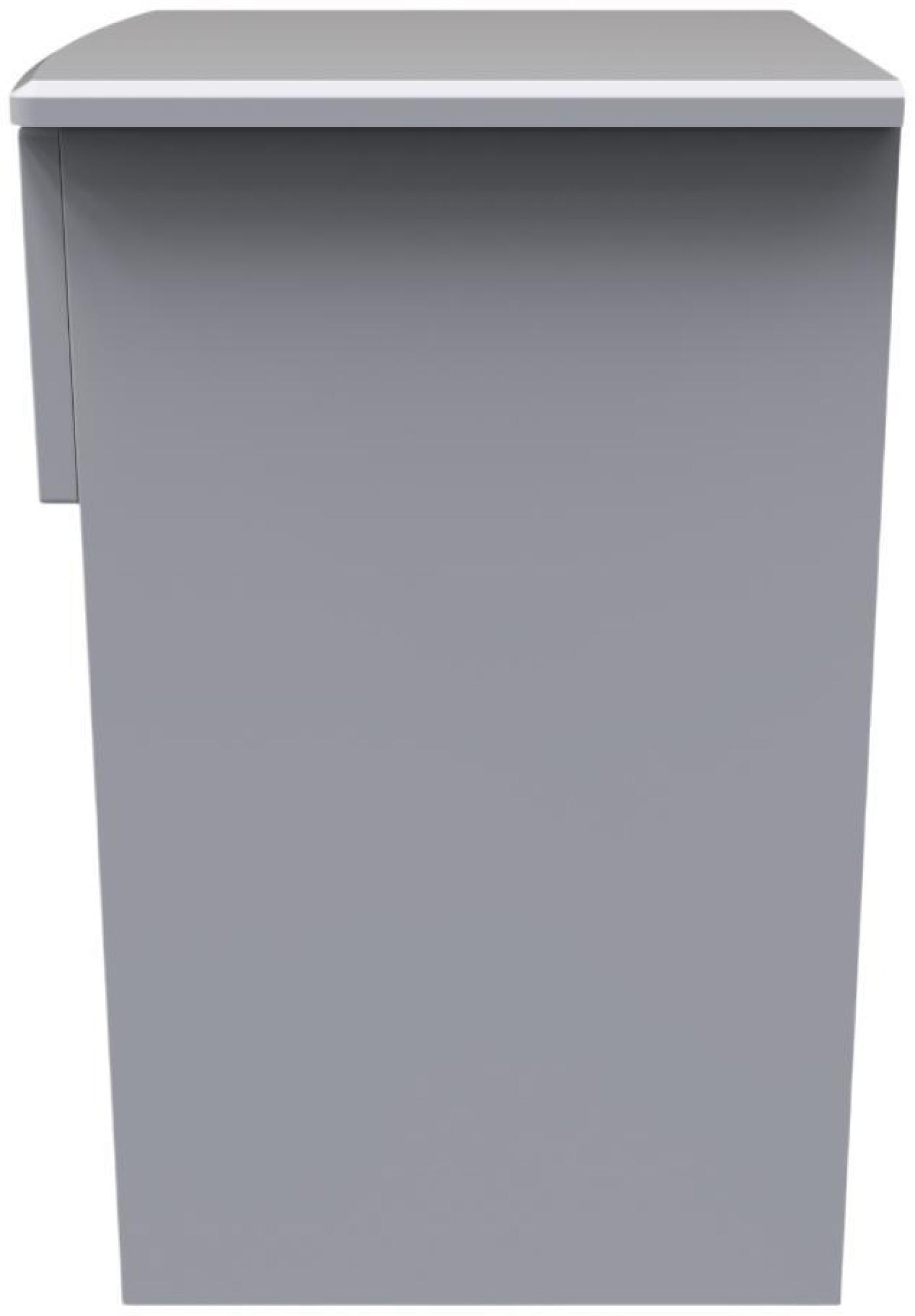 Product photograph of Flora Grey 1 Drawer Bedside Cabinet from Choice Furniture Superstore.