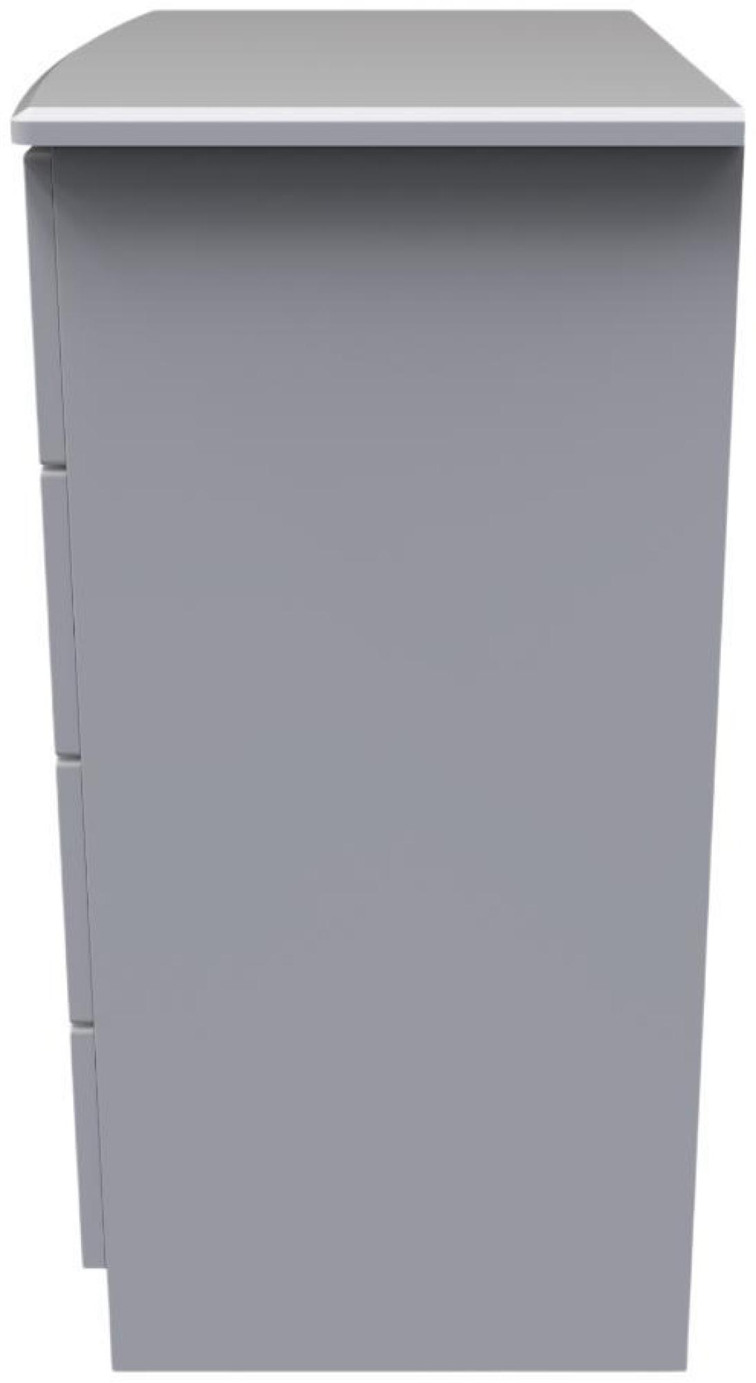 Product photograph of Flora Grey 4 Drawer Chest from Choice Furniture Superstore.