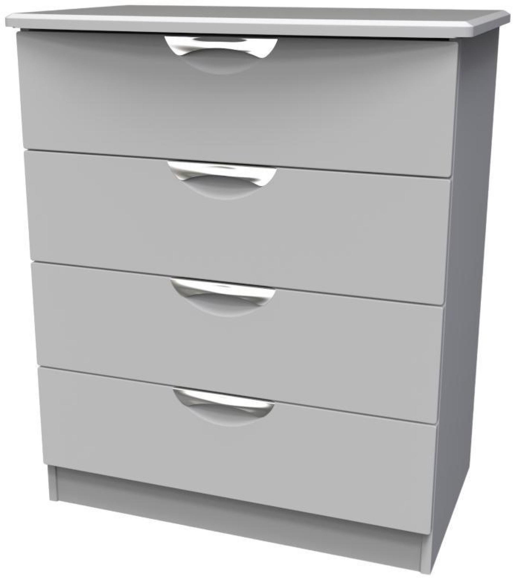 Product photograph of Flora Grey 4 Drawer Chest from Choice Furniture Superstore.