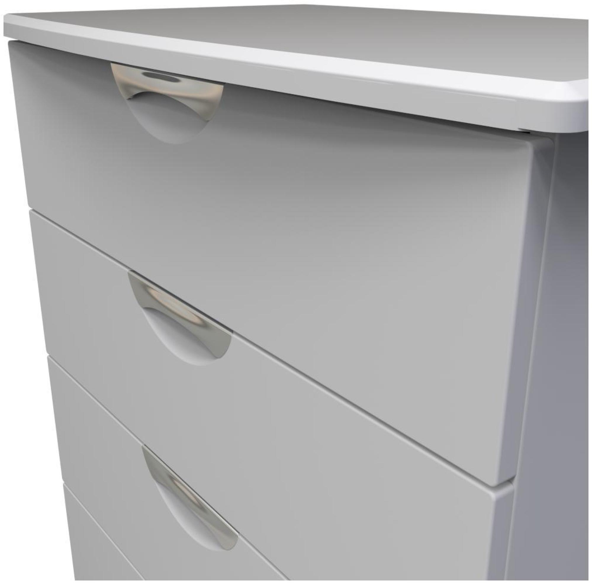 Product photograph of Flora Grey 4 Drawer Chest from Choice Furniture Superstore.