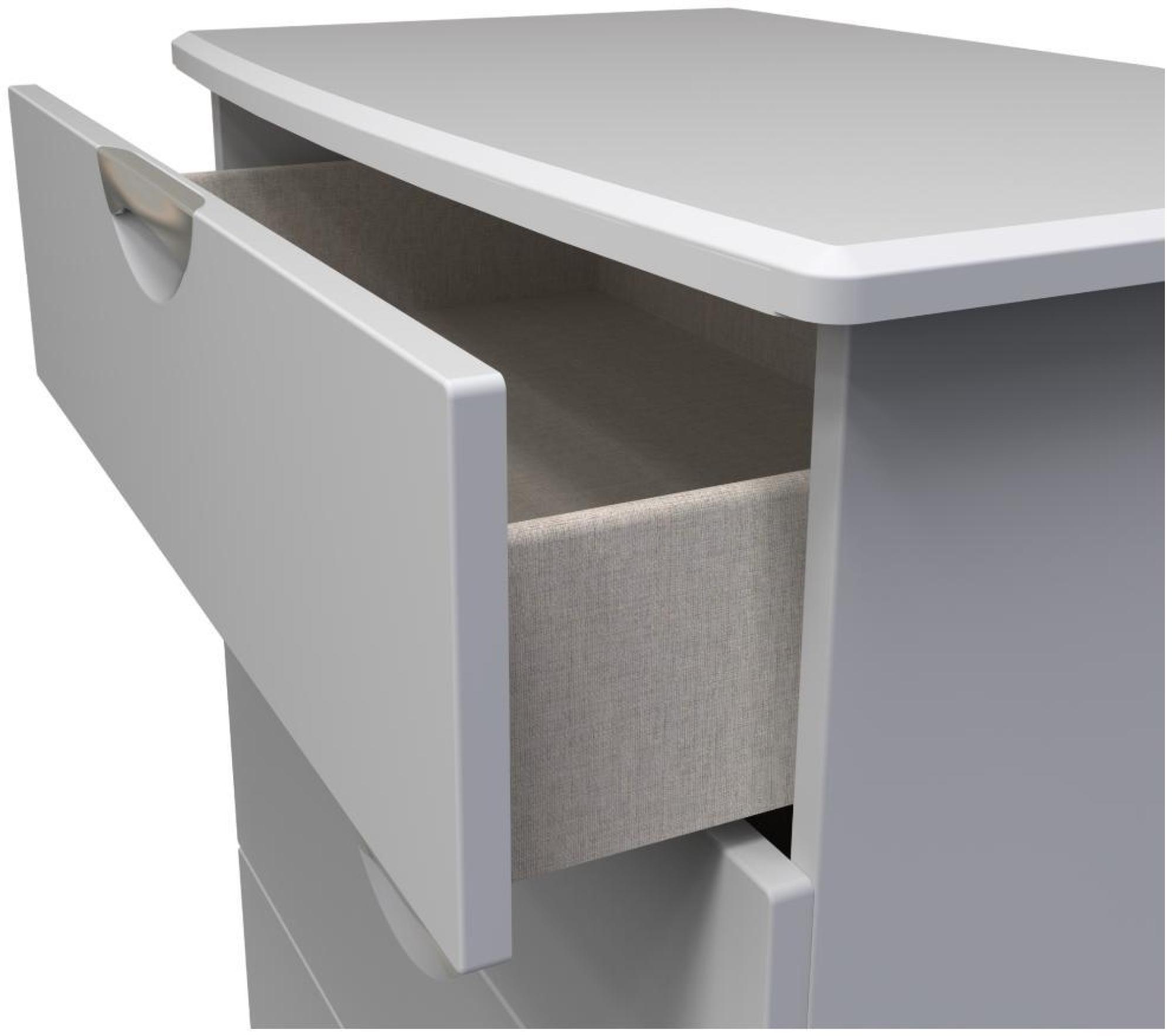Product photograph of Flora Grey 4 Drawer Chest from Choice Furniture Superstore.