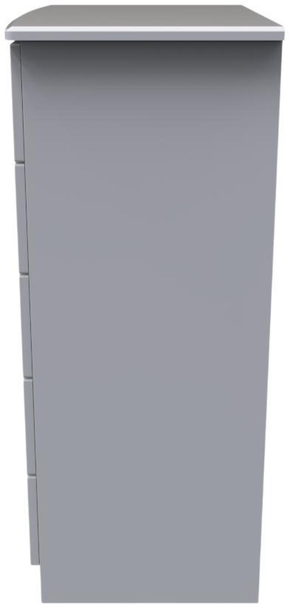 Product photograph of Flora Grey 5 Drawer Chest from Choice Furniture Superstore.