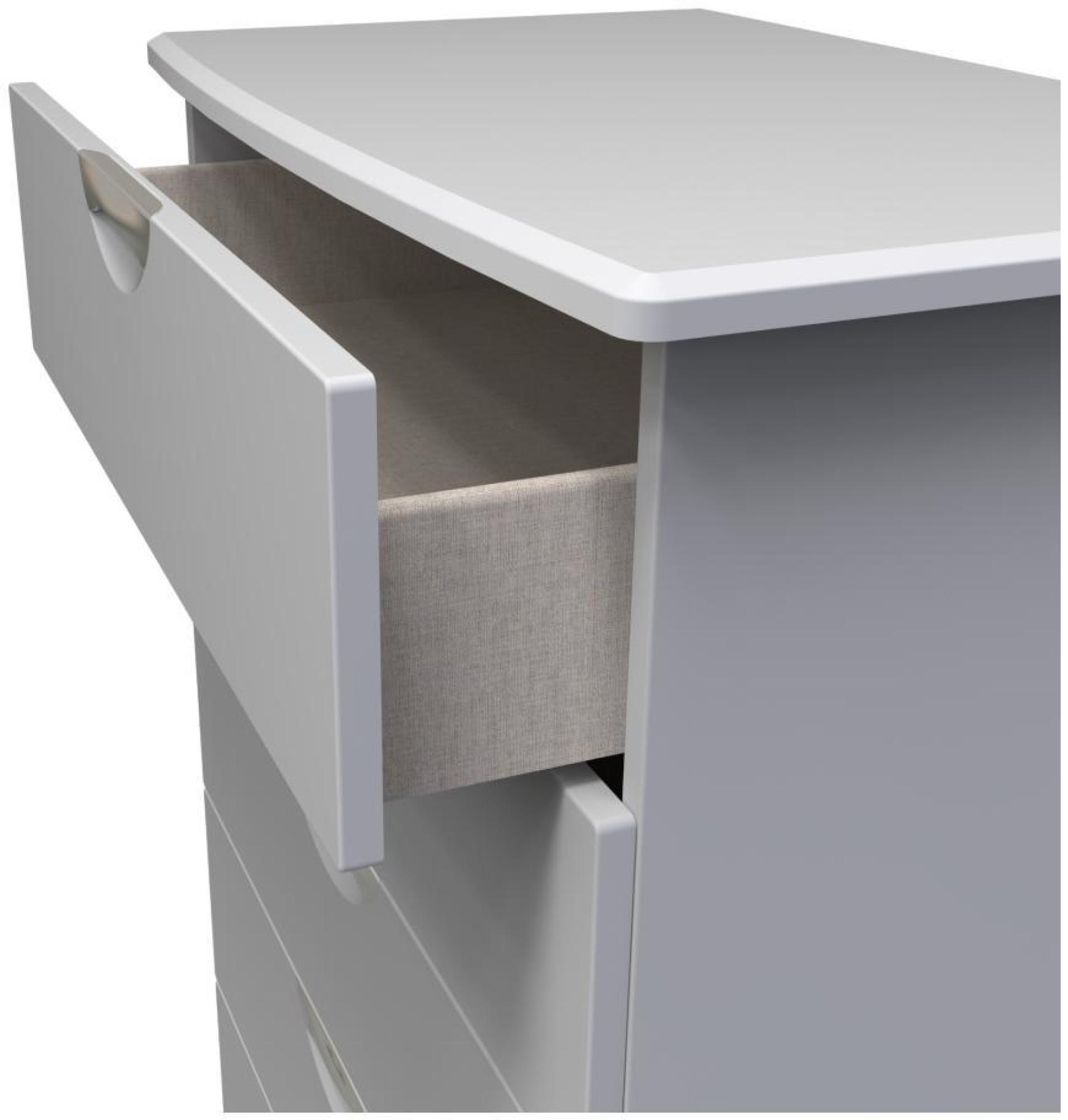 Product photograph of Flora Grey 5 Drawer Chest from Choice Furniture Superstore.