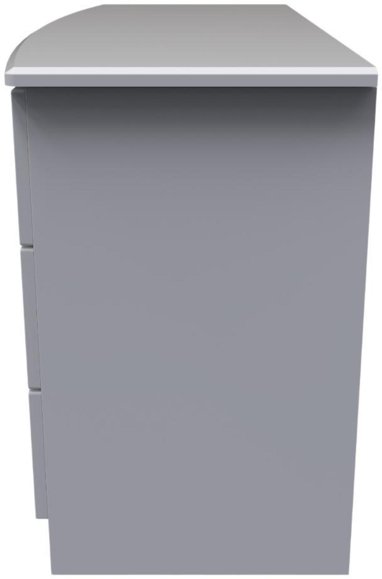 Product photograph of Flora Grey 6 Drawer Midi Dresser from Choice Furniture Superstore.