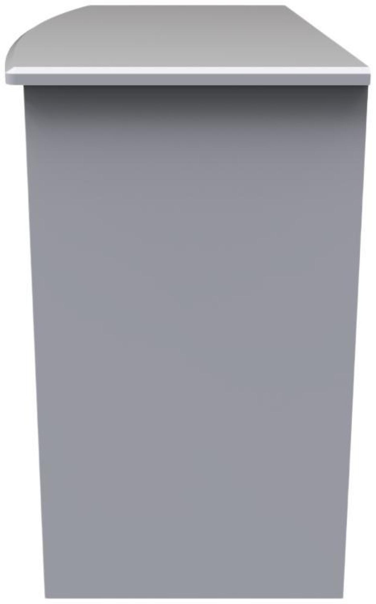 Product photograph of Flora Grey 3 Drawer Desk from Choice Furniture Superstore.