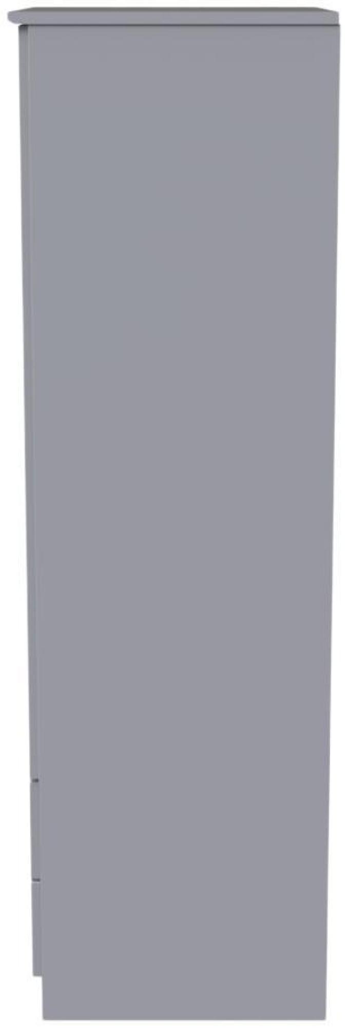 Product photograph of Flora Grey 2 Door 2 Drawer Double Wardrobe from Choice Furniture Superstore.