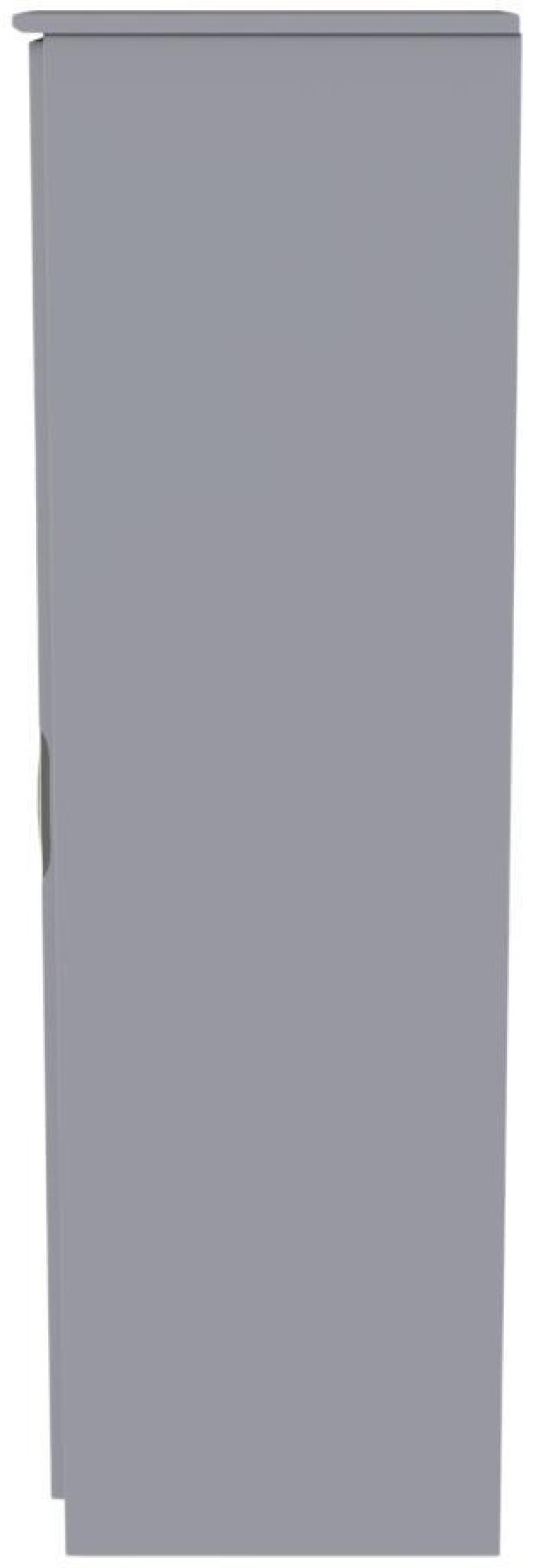 Product photograph of Flora Grey 1 Door Single Wardrobe from Choice Furniture Superstore.