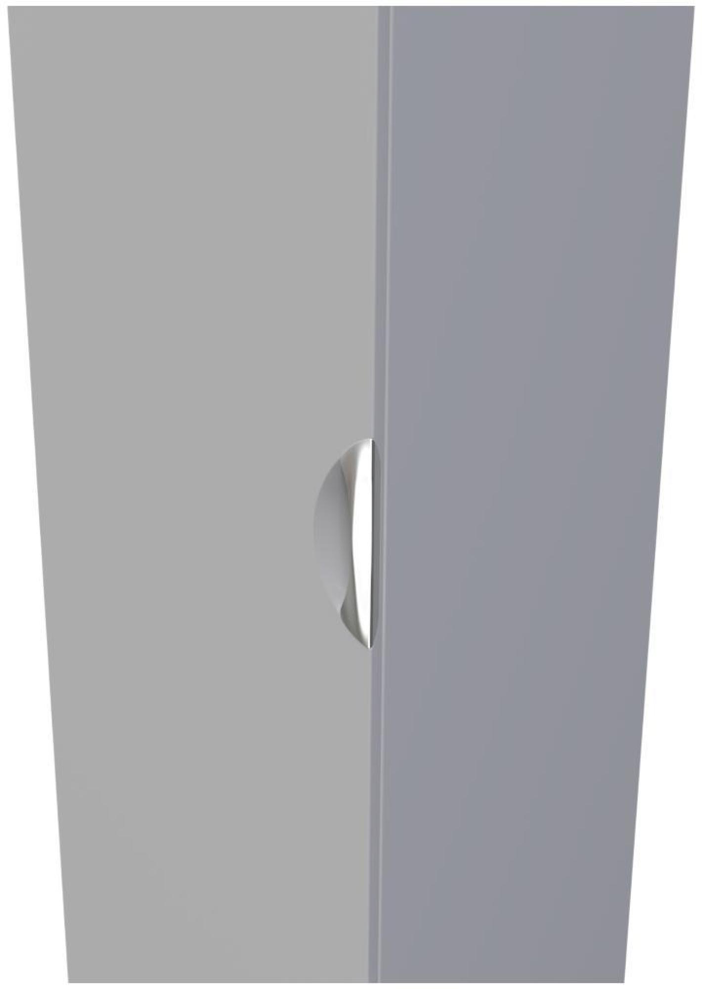 Product photograph of Flora Grey 1 Door Single Wardrobe from Choice Furniture Superstore.