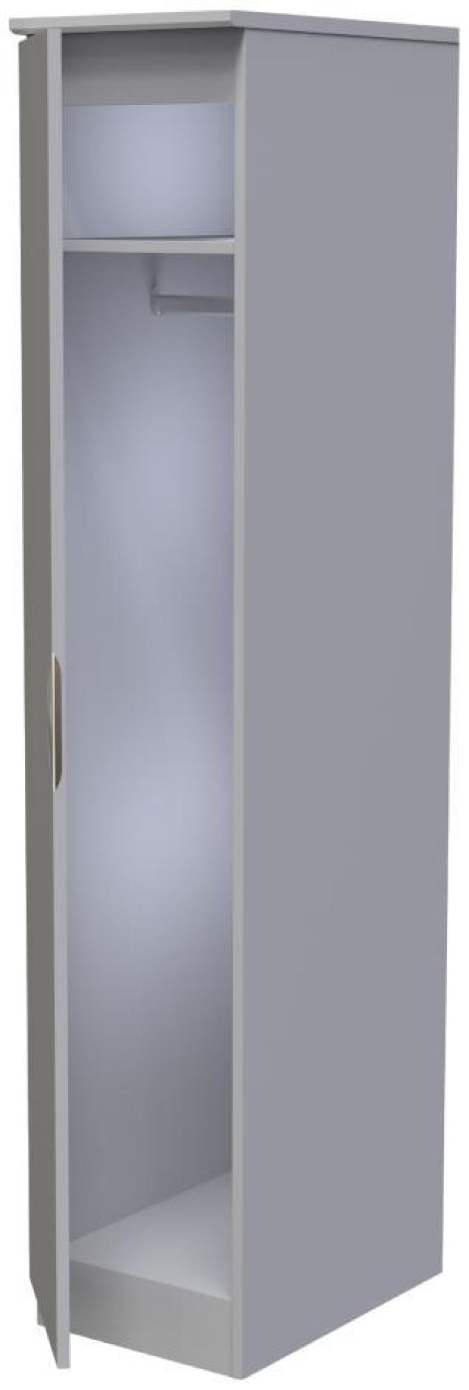 Product photograph of Flora Grey 1 Door Single Wardrobe from Choice Furniture Superstore.