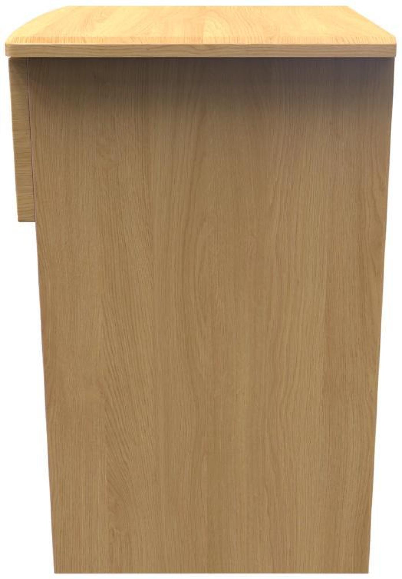Product photograph of Flora Oak Effect 1 Drawer Bedside Cabinet from Choice Furniture Superstore.