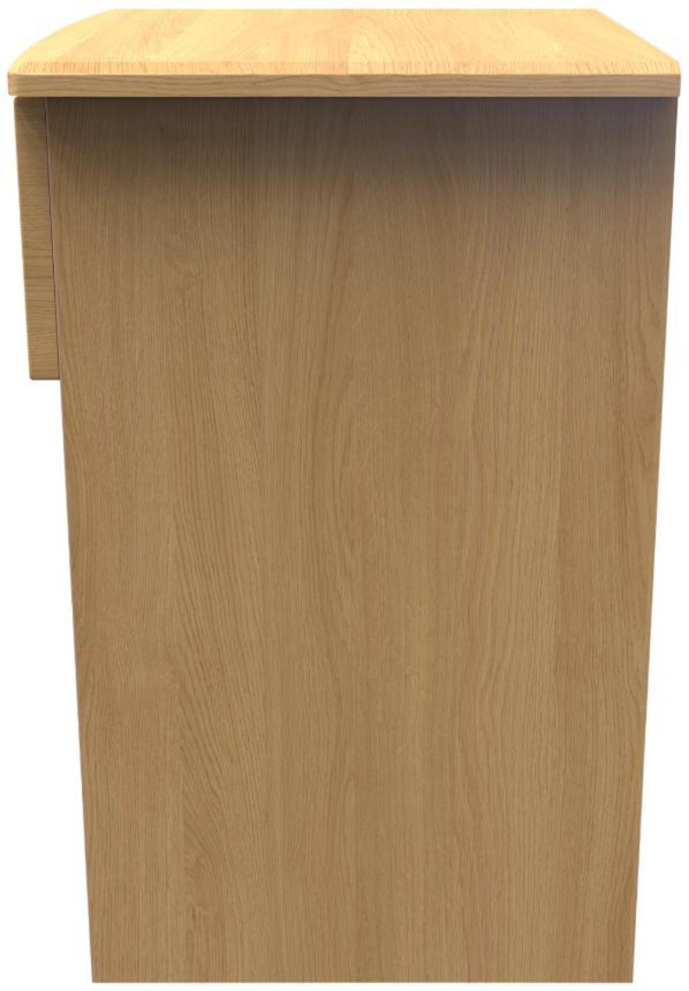 Product photograph of Flora Oak Effect 1 Drawer Bedside Table With Lock from Choice Furniture Superstore.