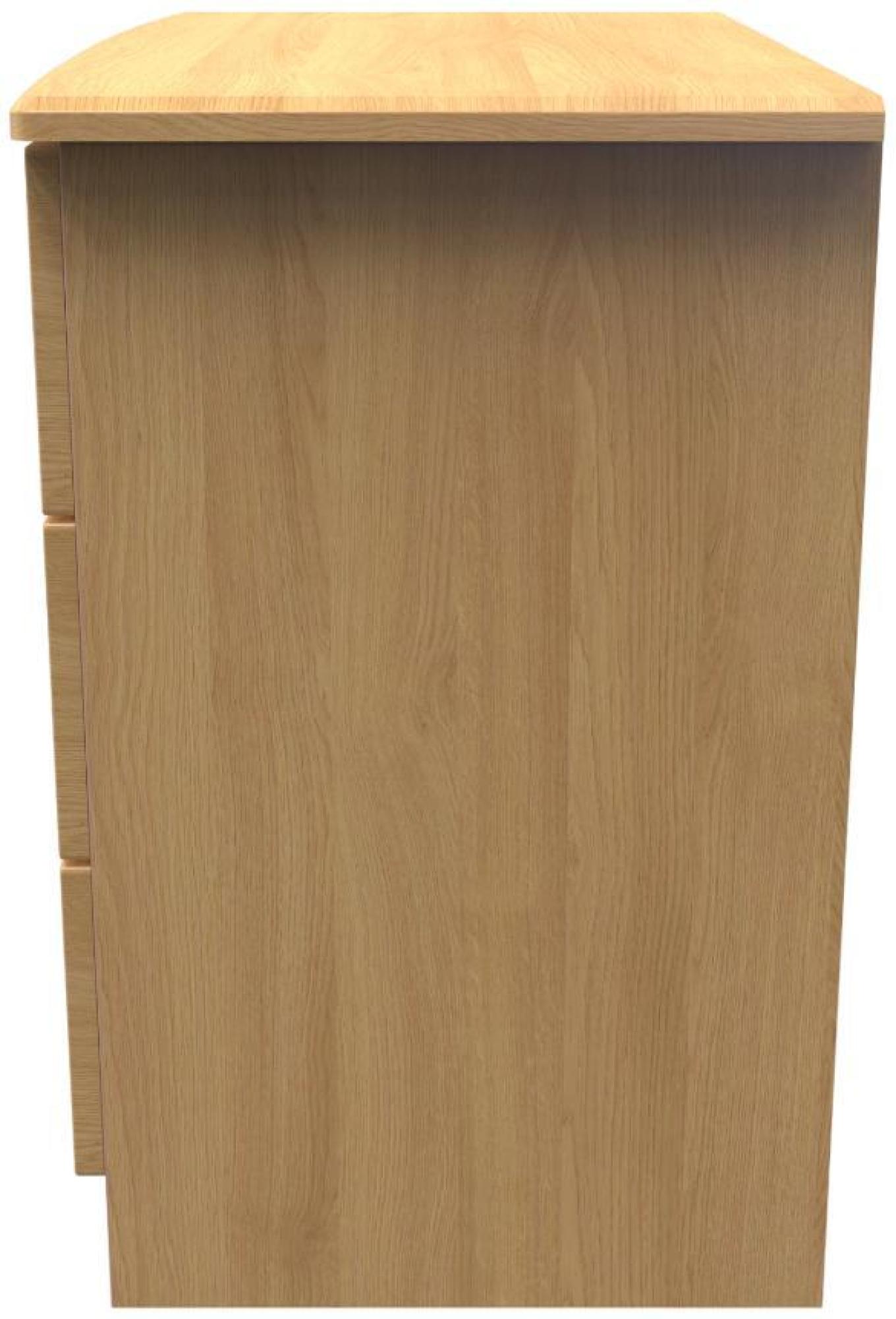Product photograph of Flora Oak Effect 3 Drawer Small Chest from Choice Furniture Superstore.