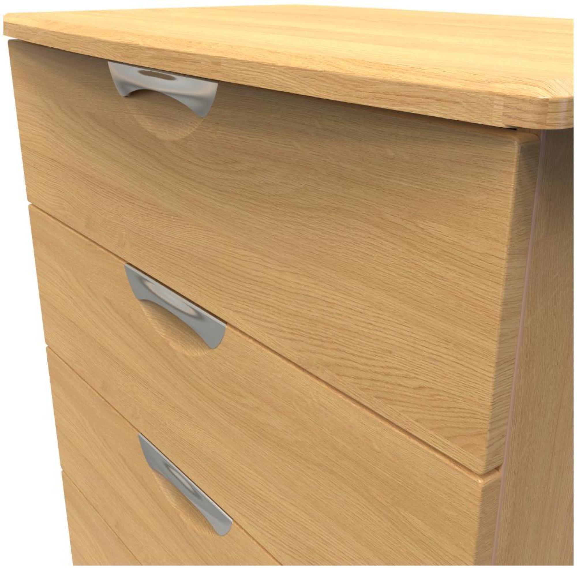 Product photograph of Flora Oak Effect 4 Drawer Chest from Choice Furniture Superstore.