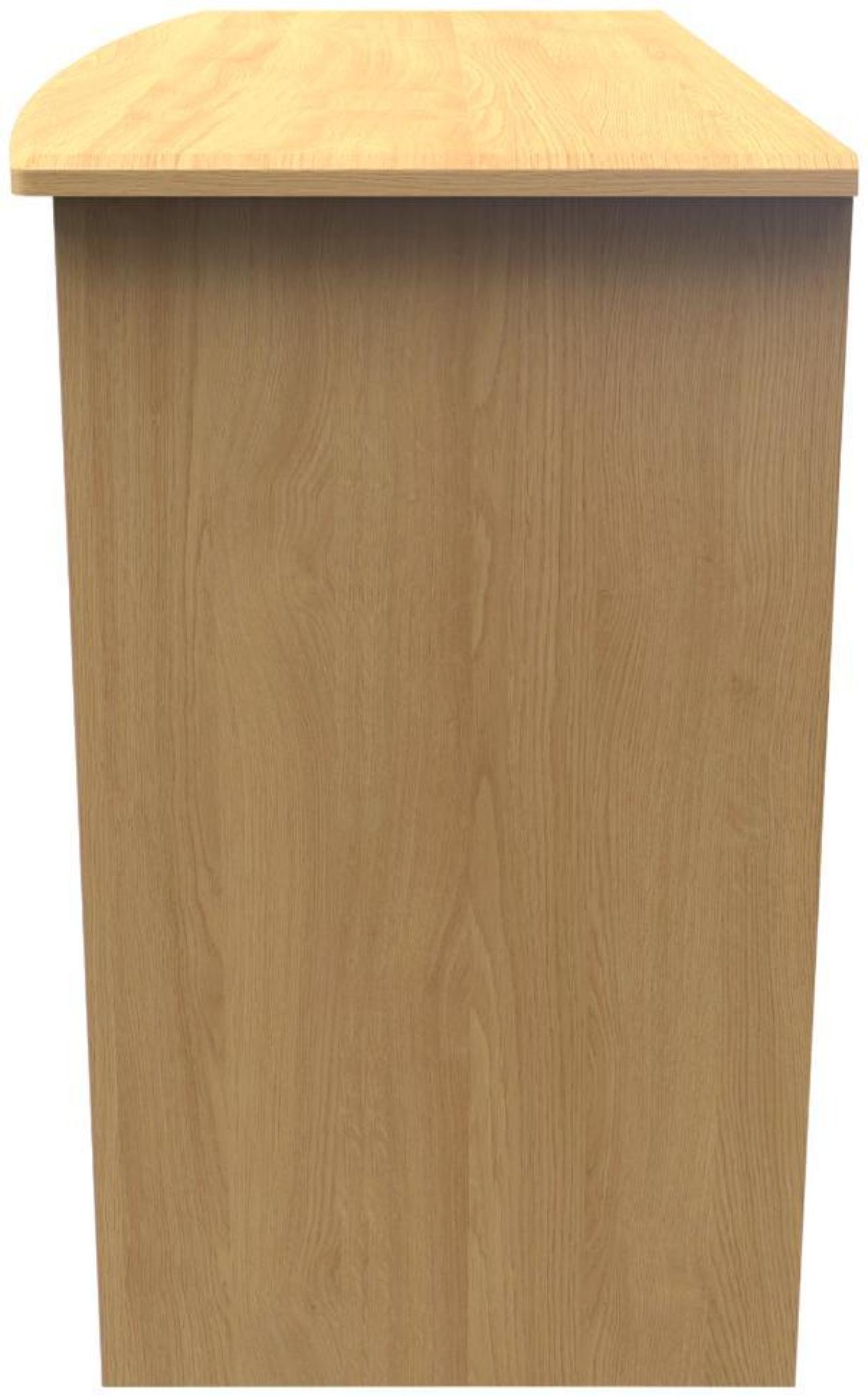 Product photograph of Flora Oak Effect 3 Drawer Desk from Choice Furniture Superstore.