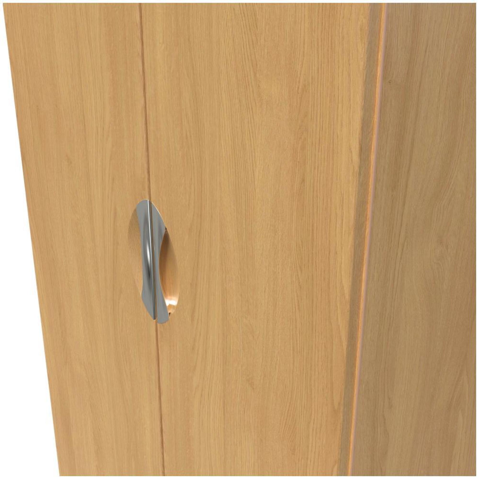 Product photograph of Flora Oak Effect 2 Door Plain Tall Wardrobe from Choice Furniture Superstore.