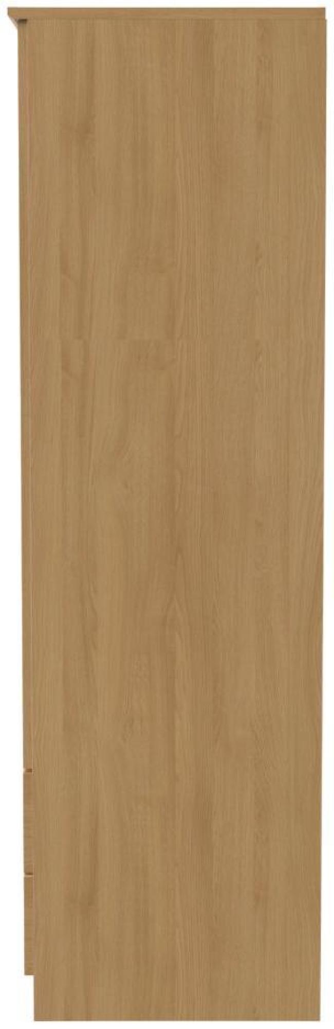 Product photograph of Flora Oak Effect 2 Door 2 Drawer Double Wardrobe from Choice Furniture Superstore.